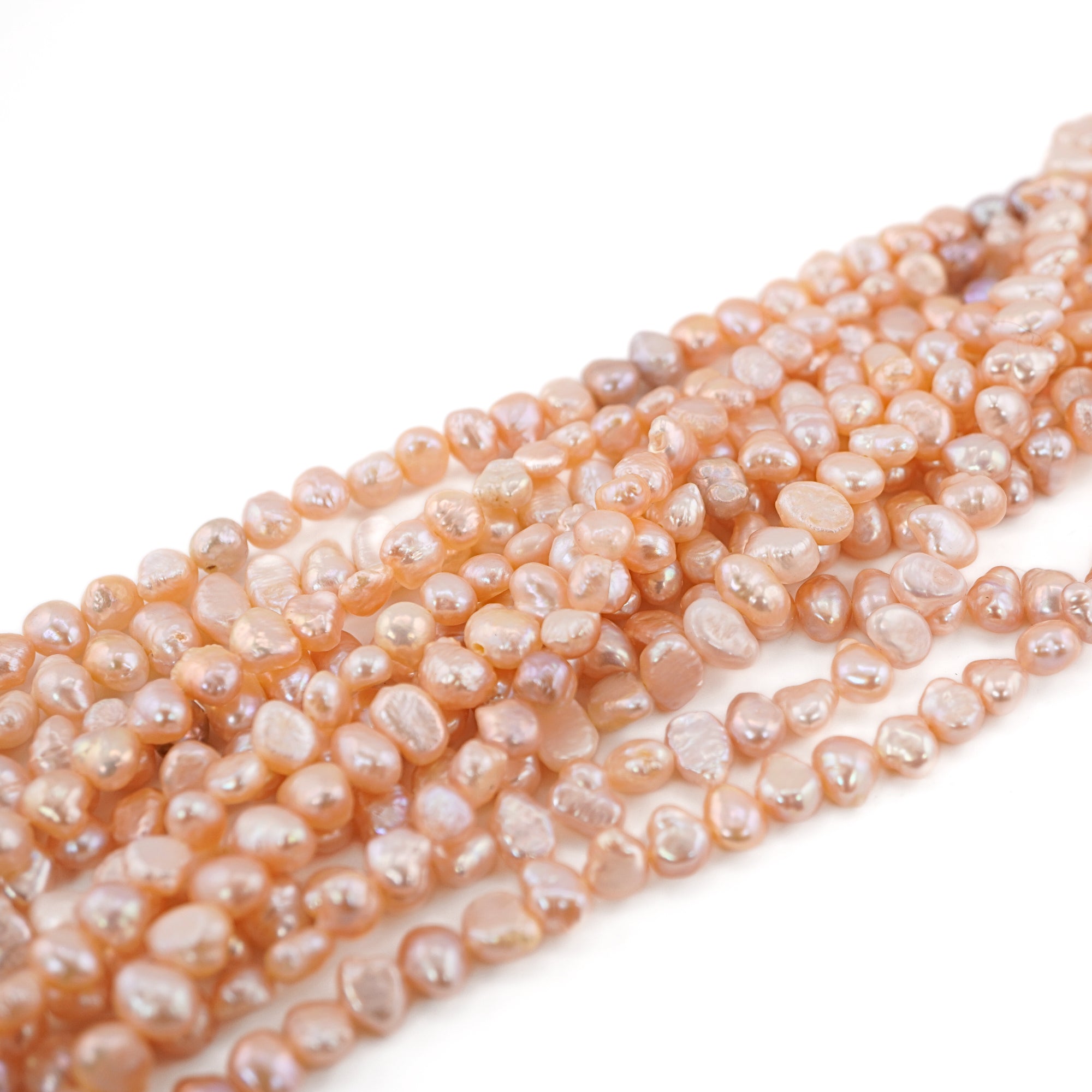 Peach Baroque Freshwater Pearls Beads