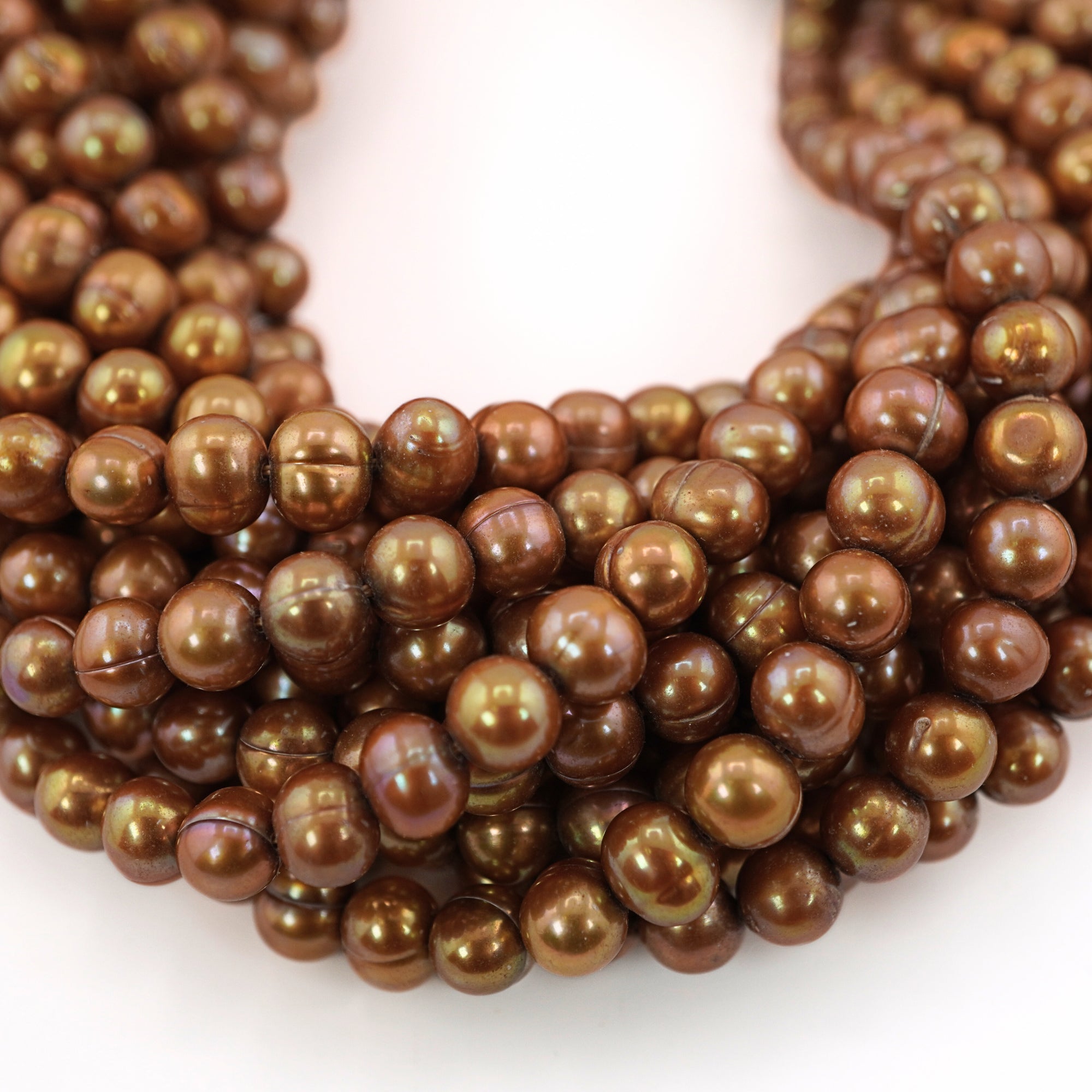 Golden Potato Freshwater Pearls Beads