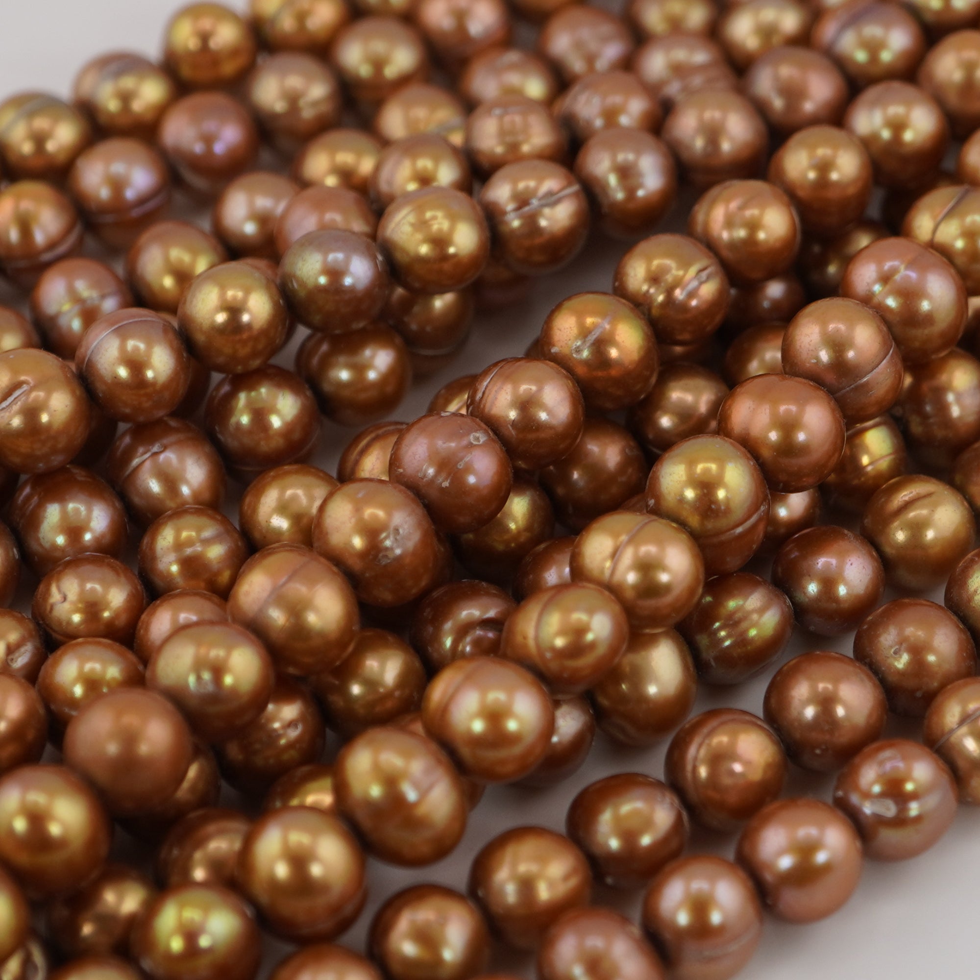 Golden Potato Freshwater Pearls Beads