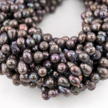 9 x 7 MM Peacock Oval Freshwater Pearls Beads