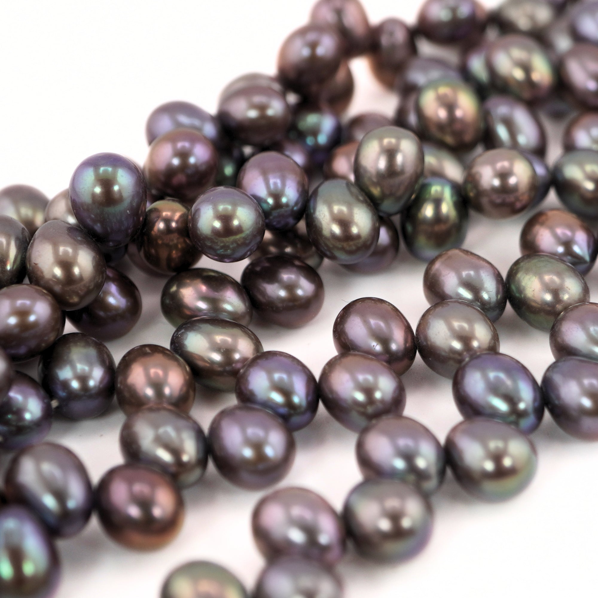 Peacock Oval Freshwater Pearls Beads