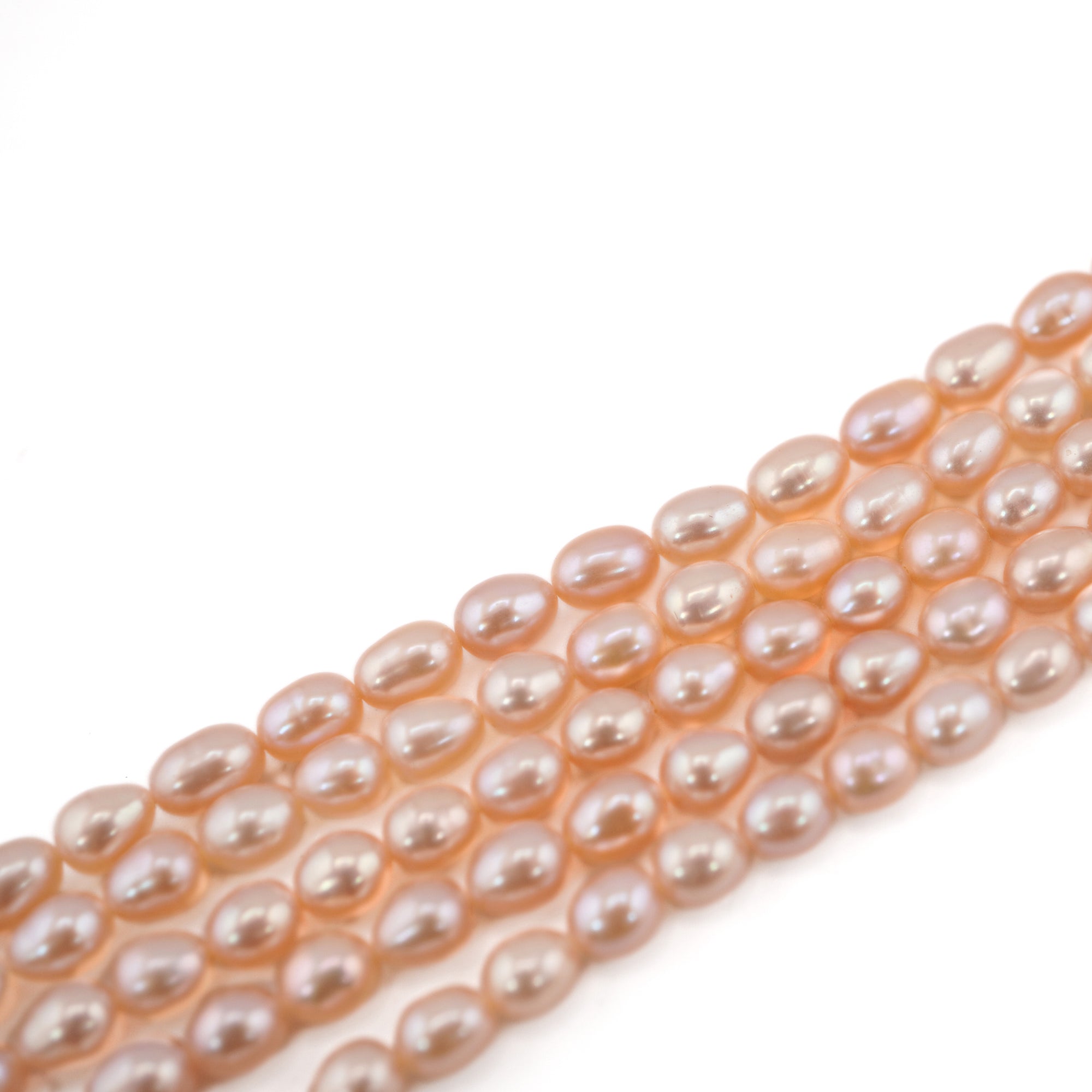 Melon Rice / Oval Freshwater Pearls Beads