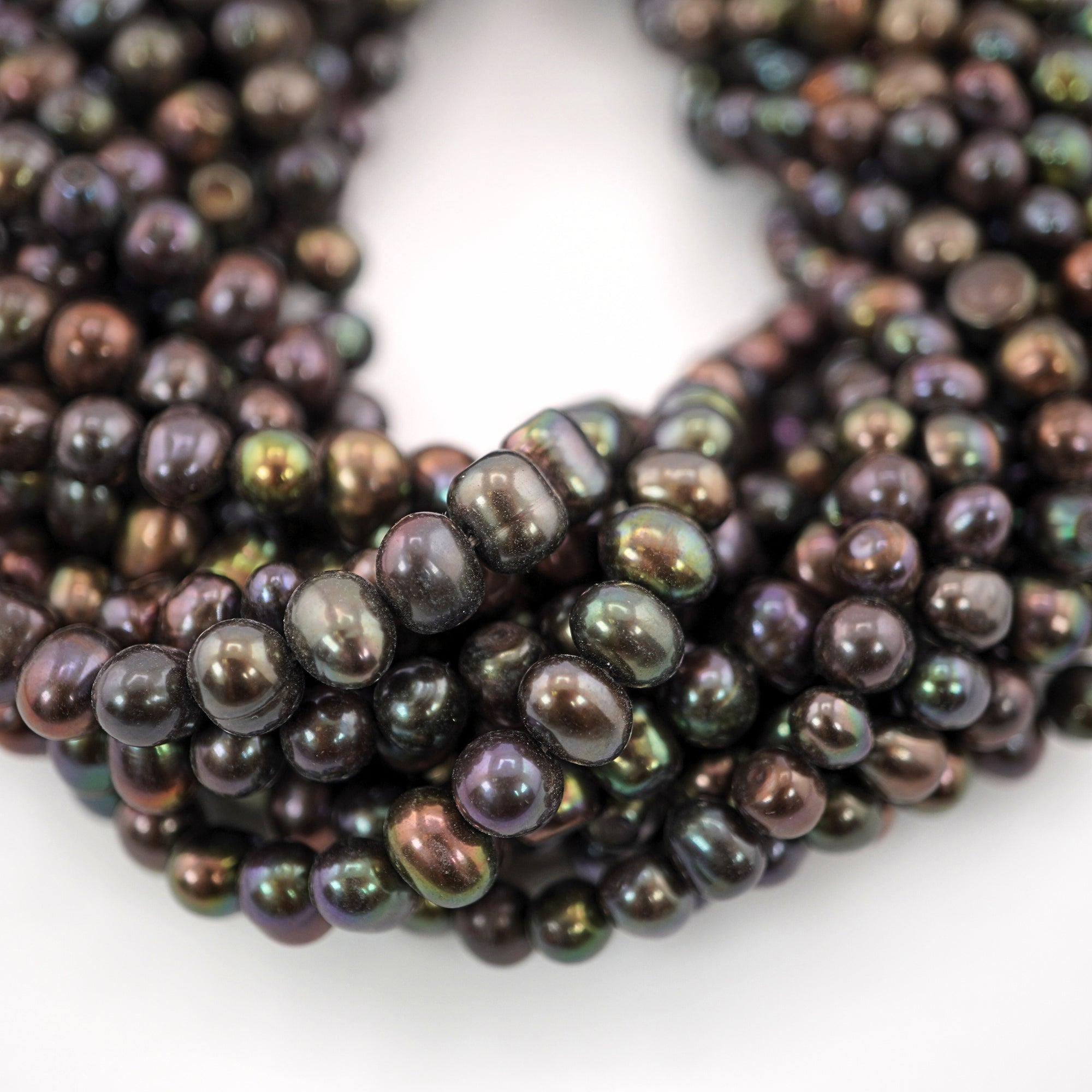 Peacock Oval Freshwater Pearls Beads