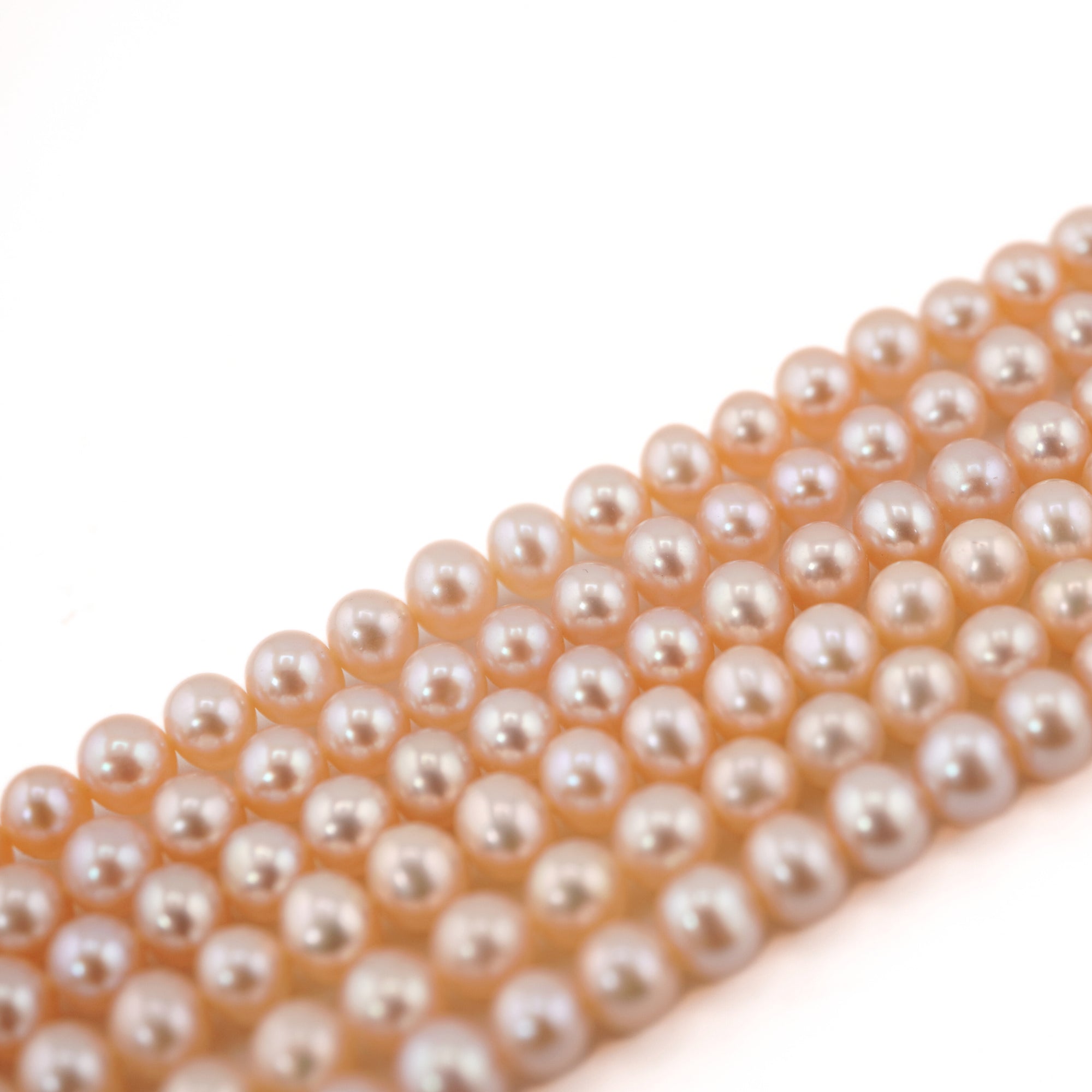 Melon Near Round Freshwater Pearls Beads