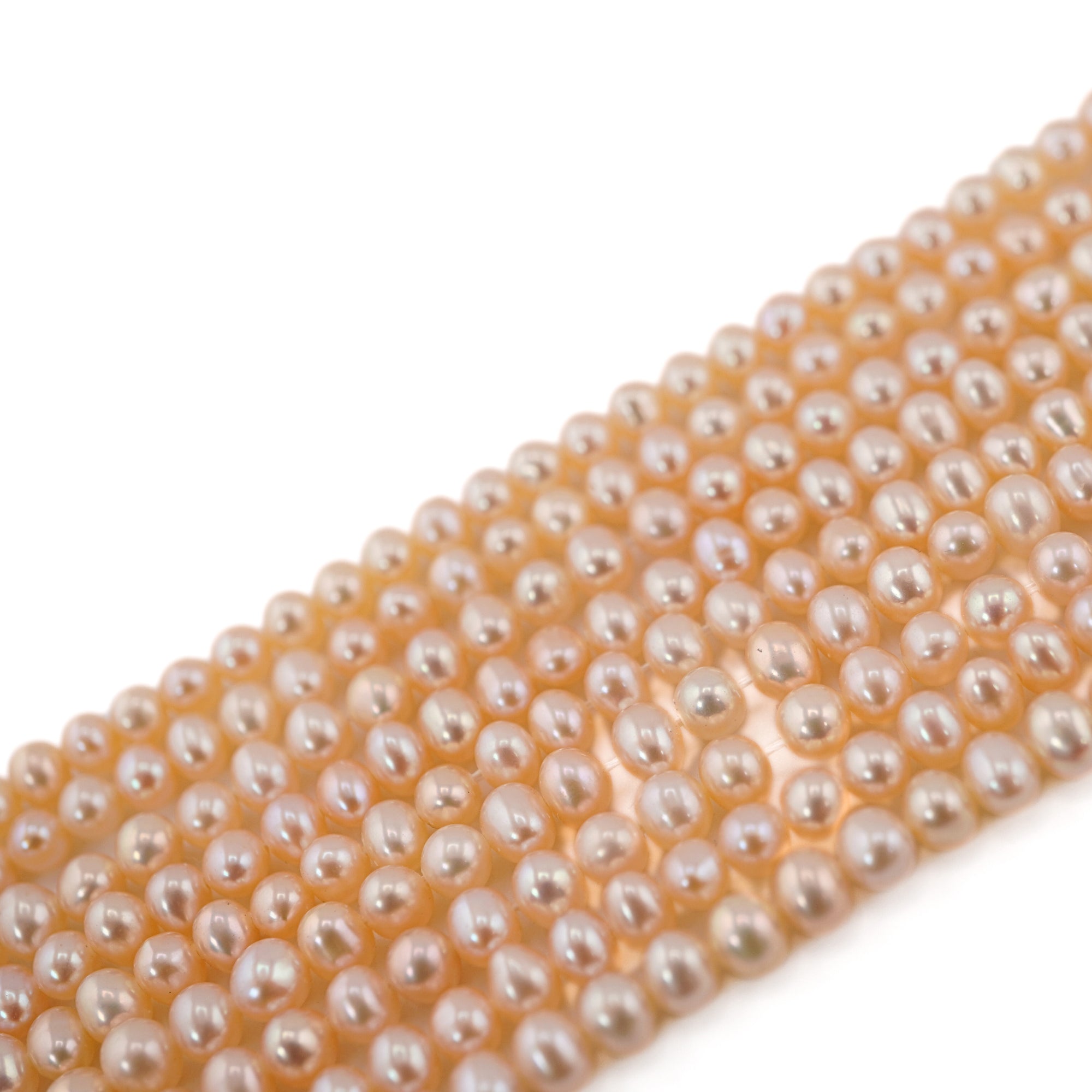 Melon Near Round Freshwater Pearls Beads