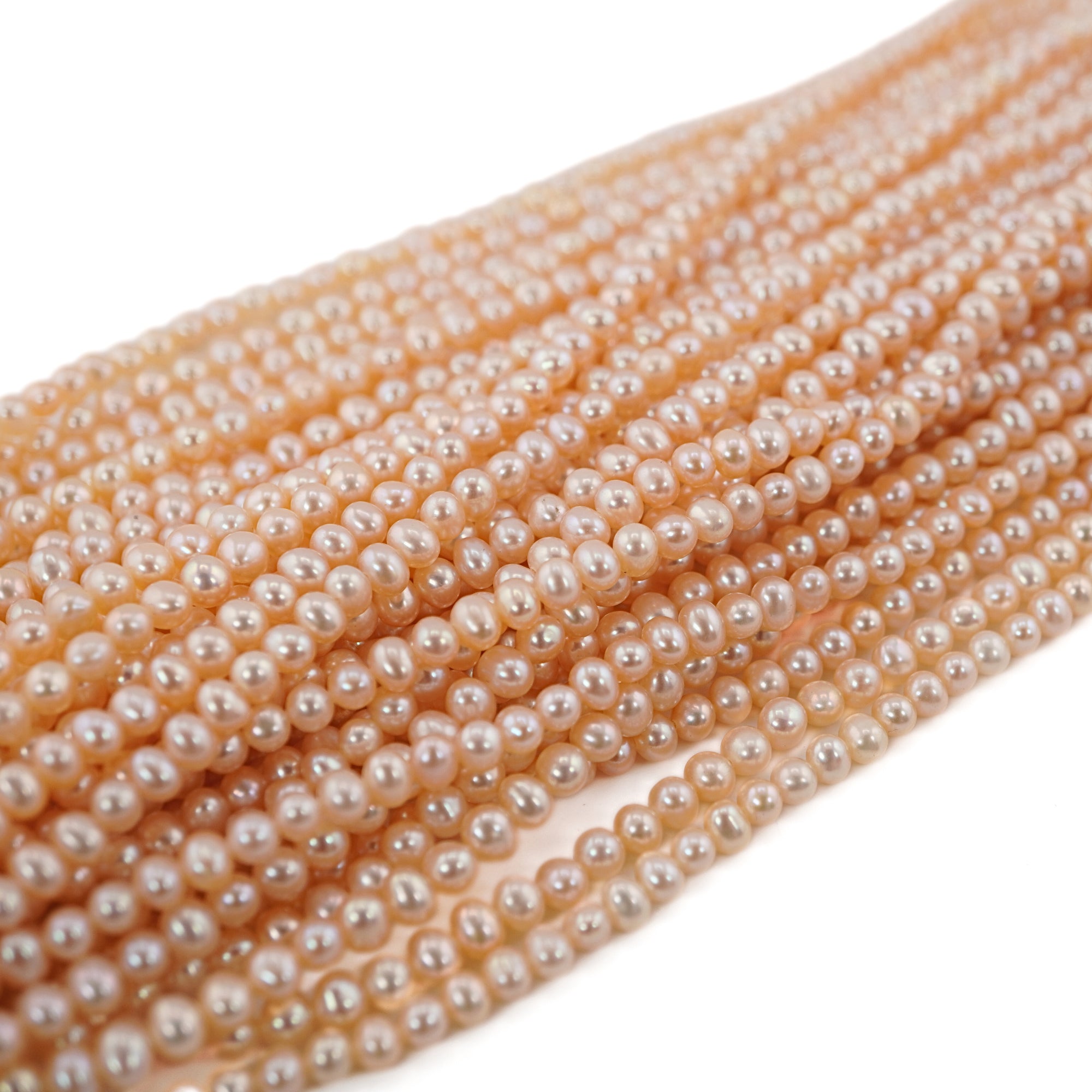 Melon Near Round Freshwater Pearls Beads