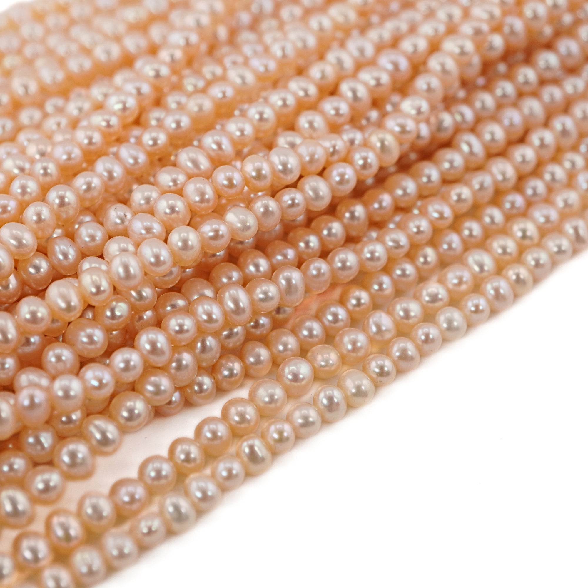 Melon Near Round Freshwater Pearls Beads