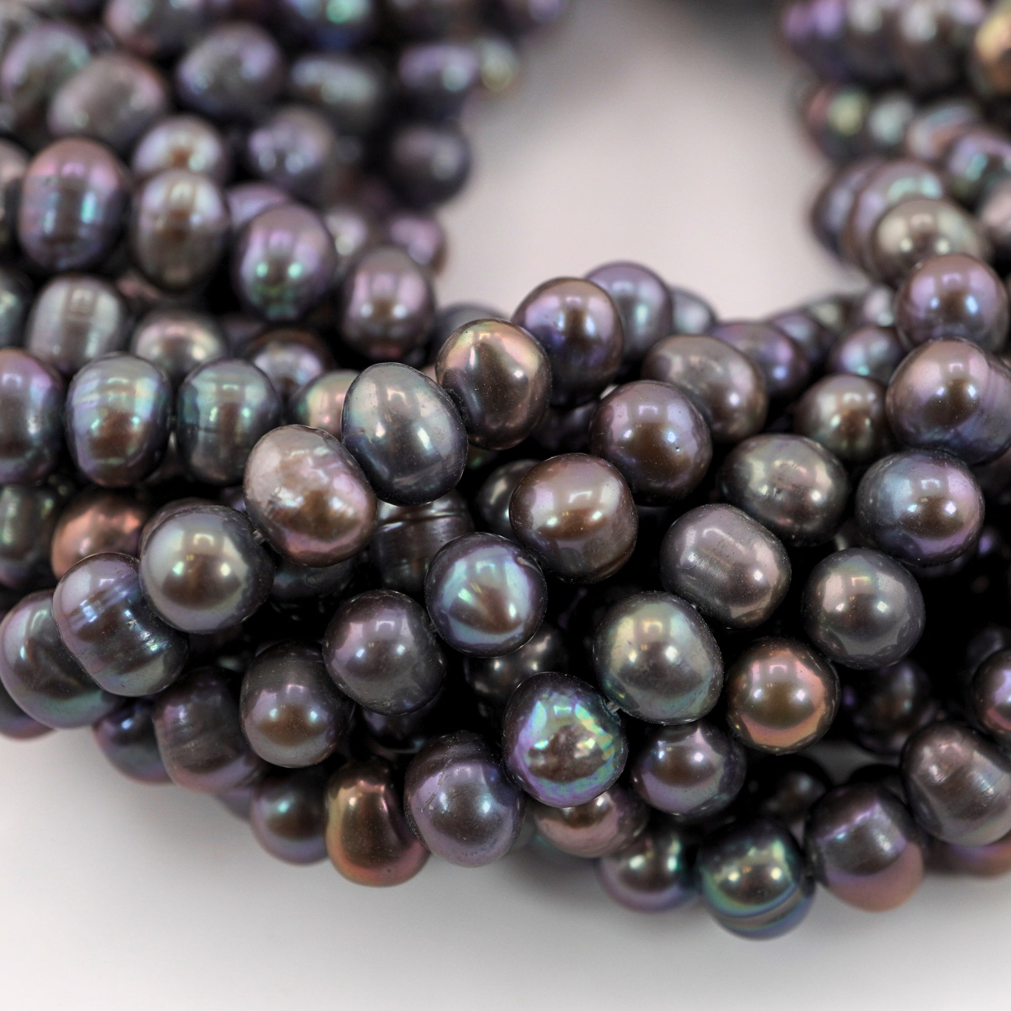 Peacock Oval Freshwater Pearls Beads