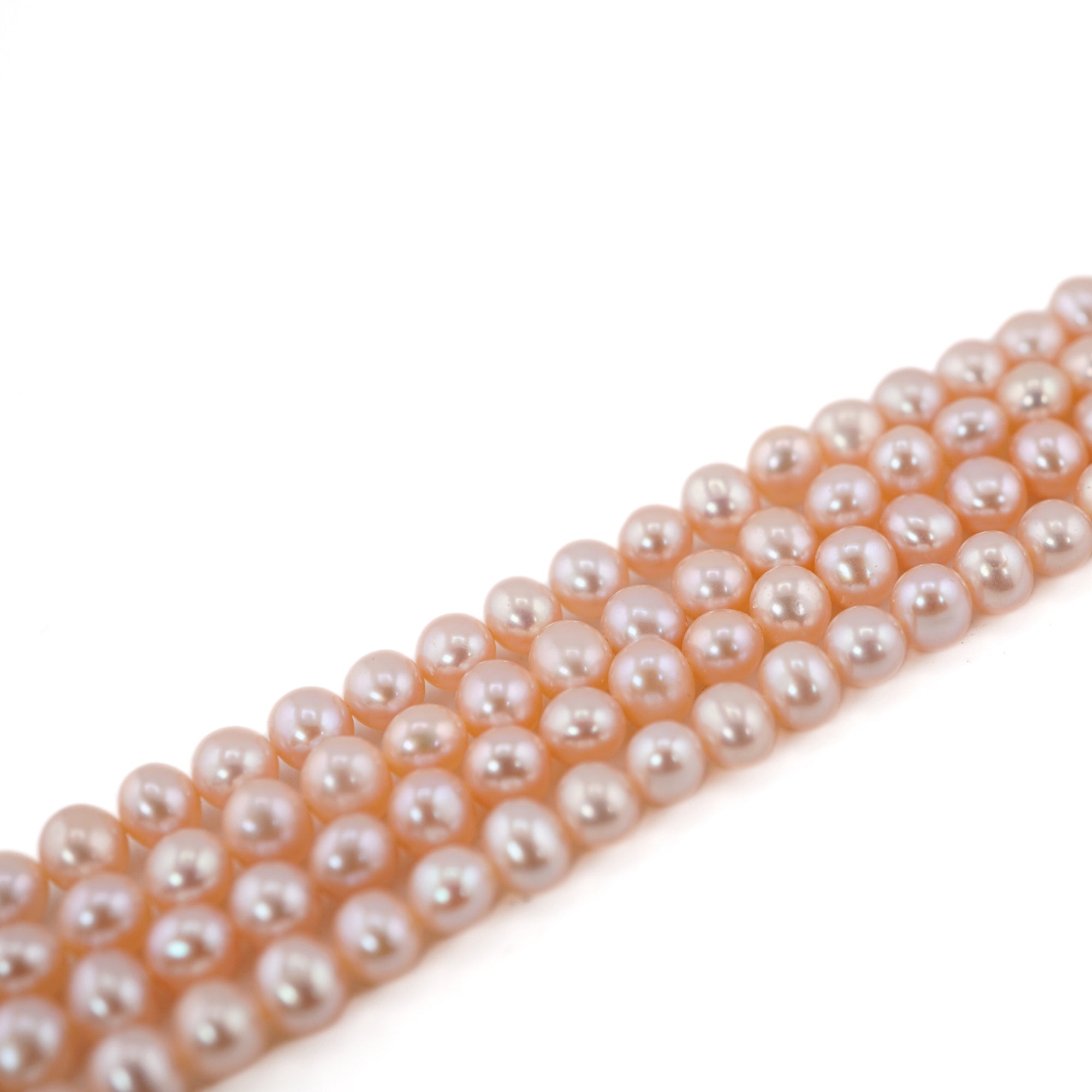 Melon Near Round Freshwater Pearls Beads