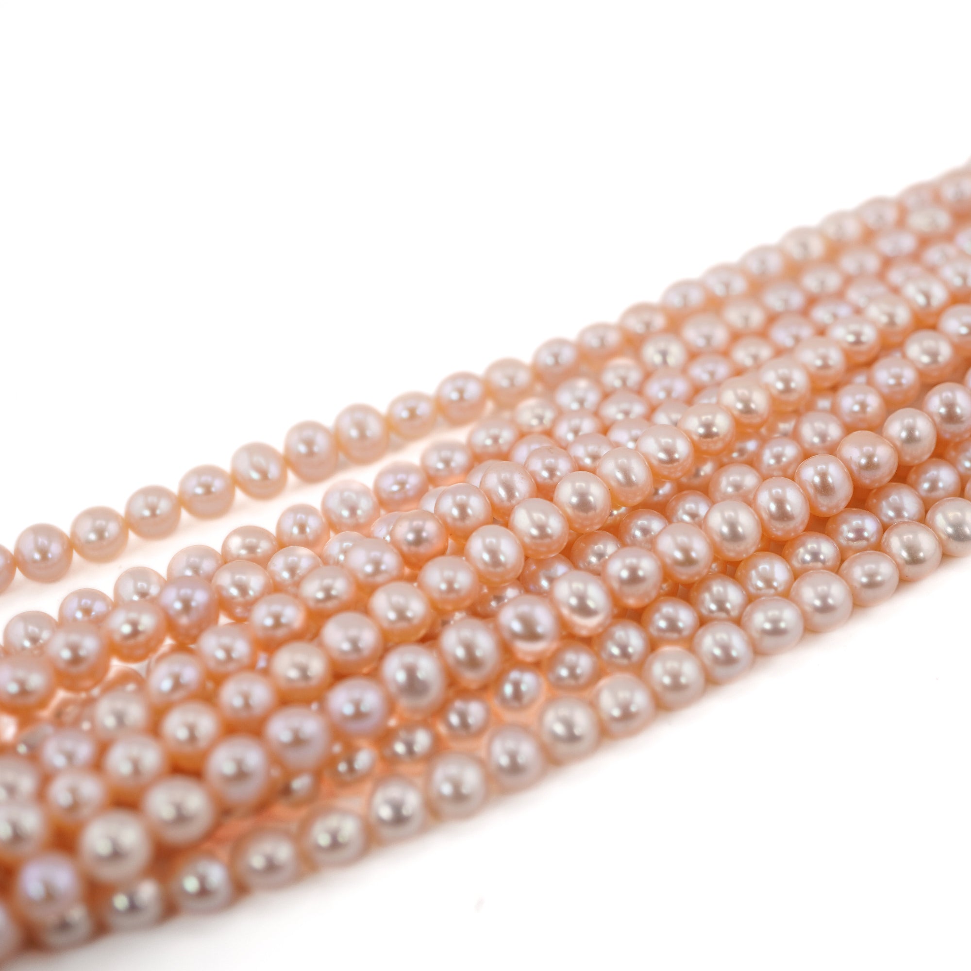 Melon Near Round Freshwater Pearls Beads