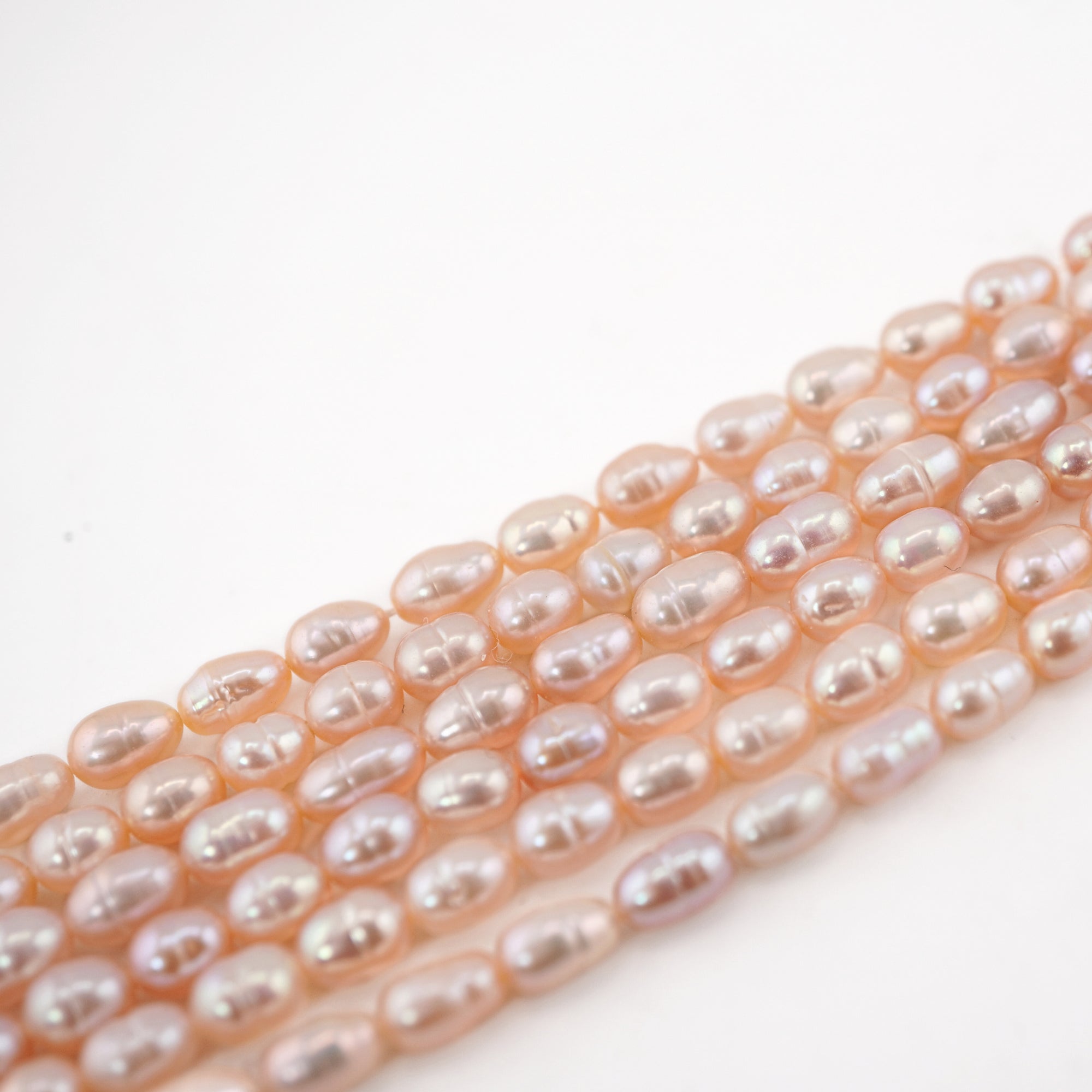 Melon Rice / Oval Freshwater Pearls Beads