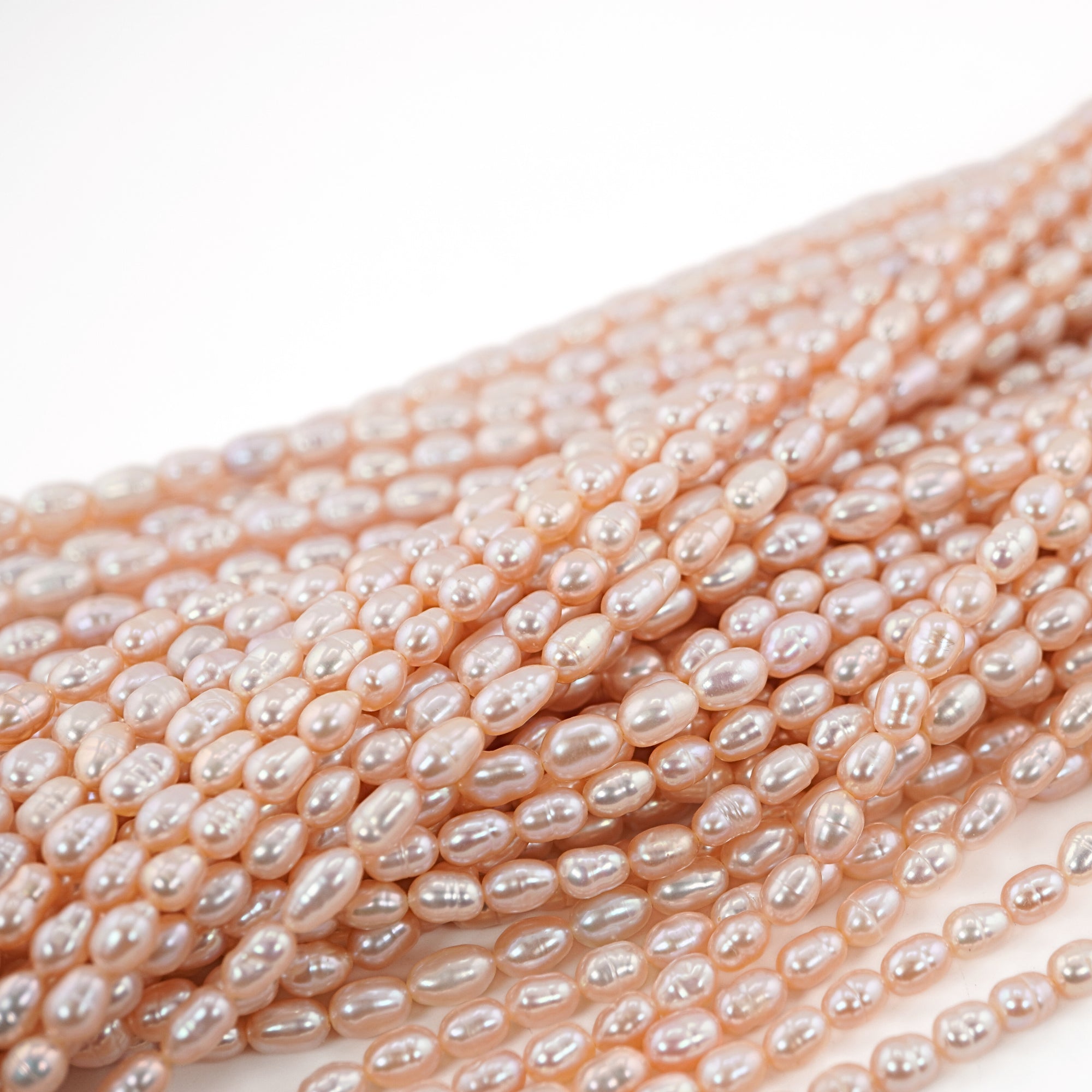 Melon Rice / Oval Freshwater Pearls Beads