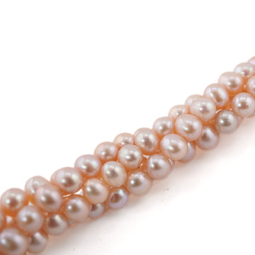 7 x 6 - 6 x 4 MM Peach Potato Freshwater Pearls Beads