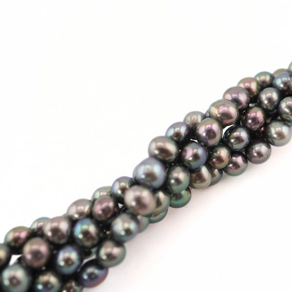 Peacock Round Freshwater Pearls Beads