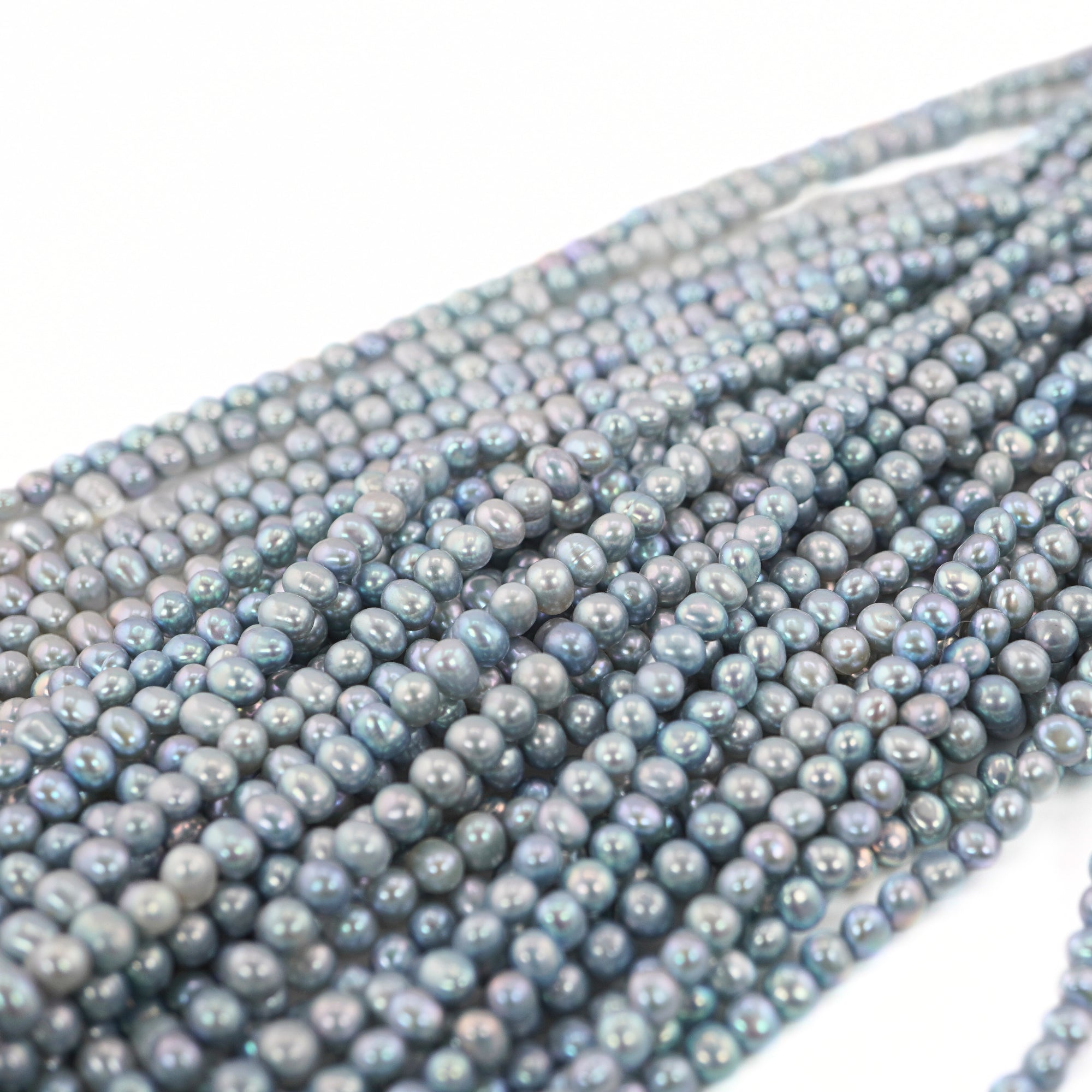 Sky Blue Potato Freshwater Pearls Beads