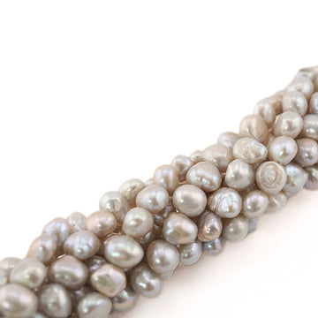 5 x 6 MM Champagne Gray Baroque Freshwater Pearls Beads