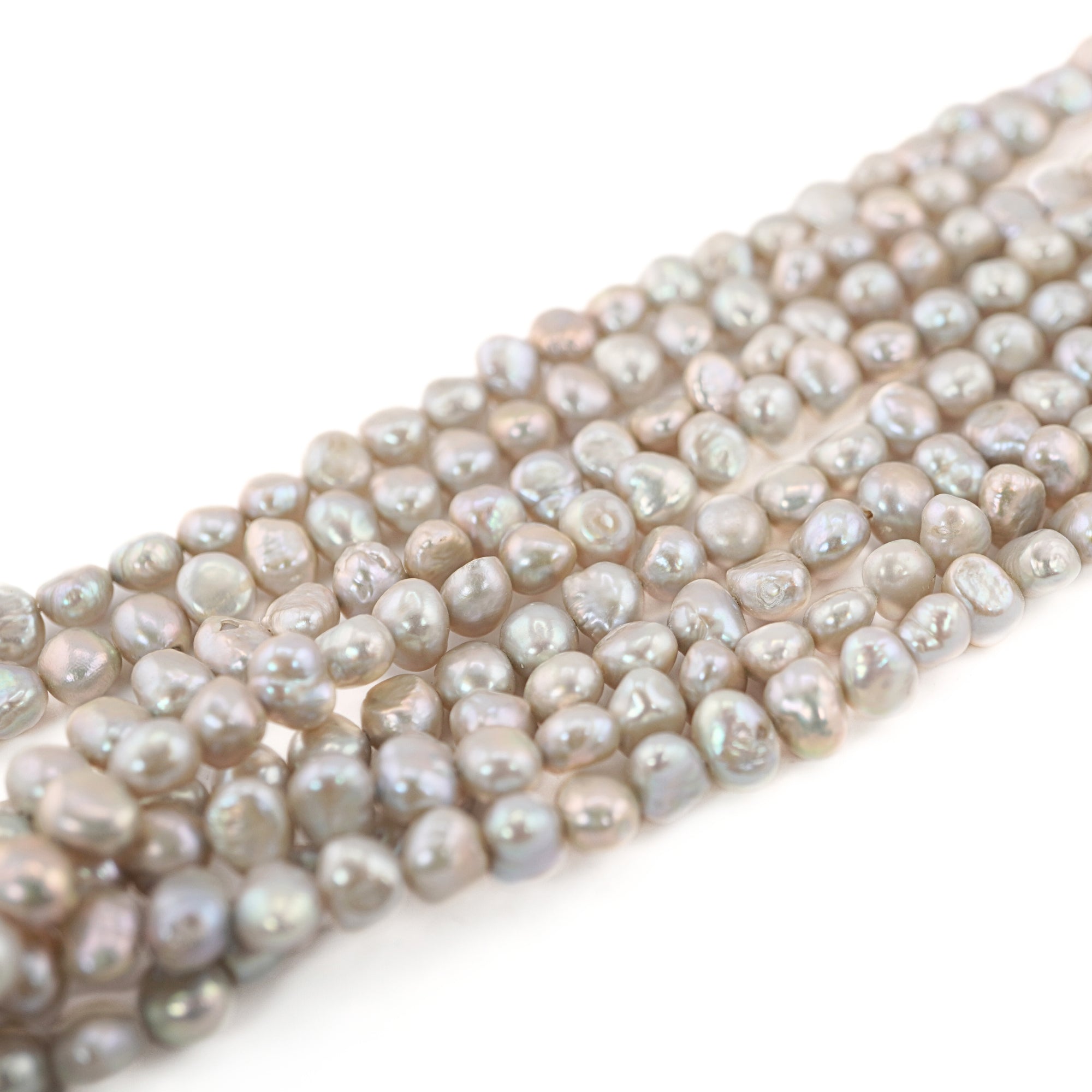 Champagne Gray Baroque Freshwater Pearls Beads