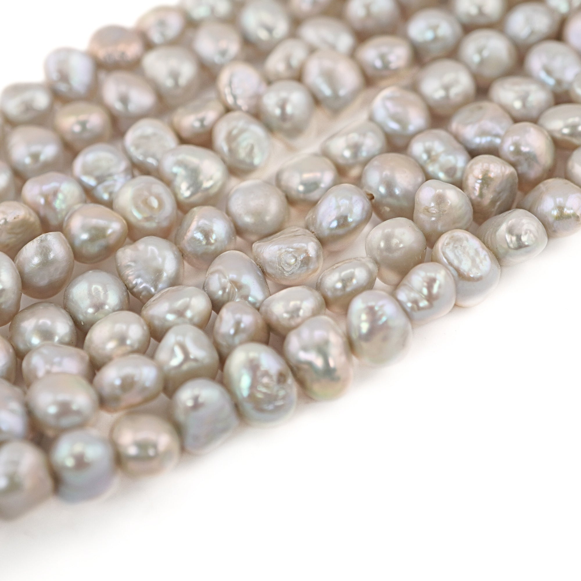 5 x 6 MM Champagne Gray Baroque Freshwater Pearls Beads