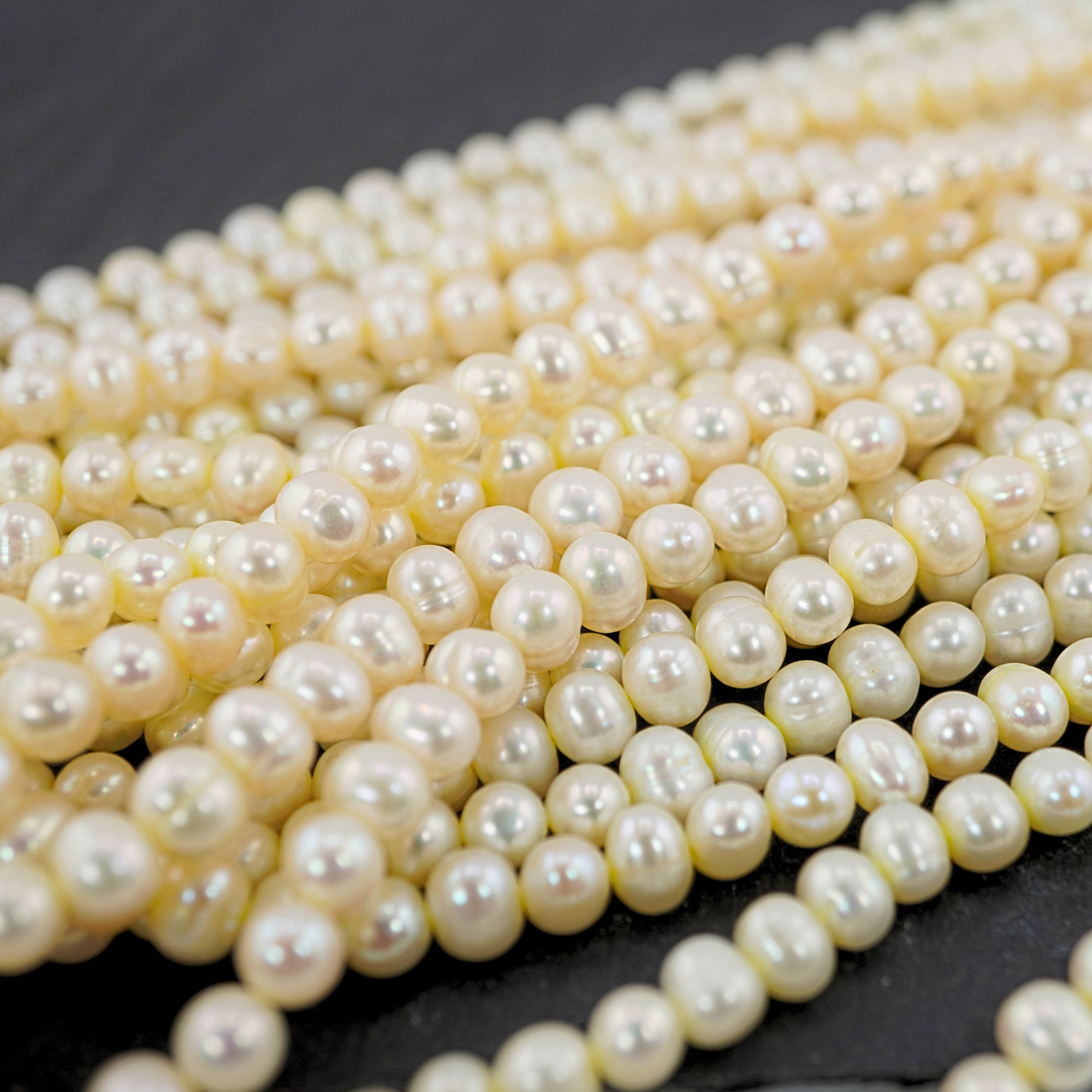 Champagne Potato Freshwater Pearls Beads