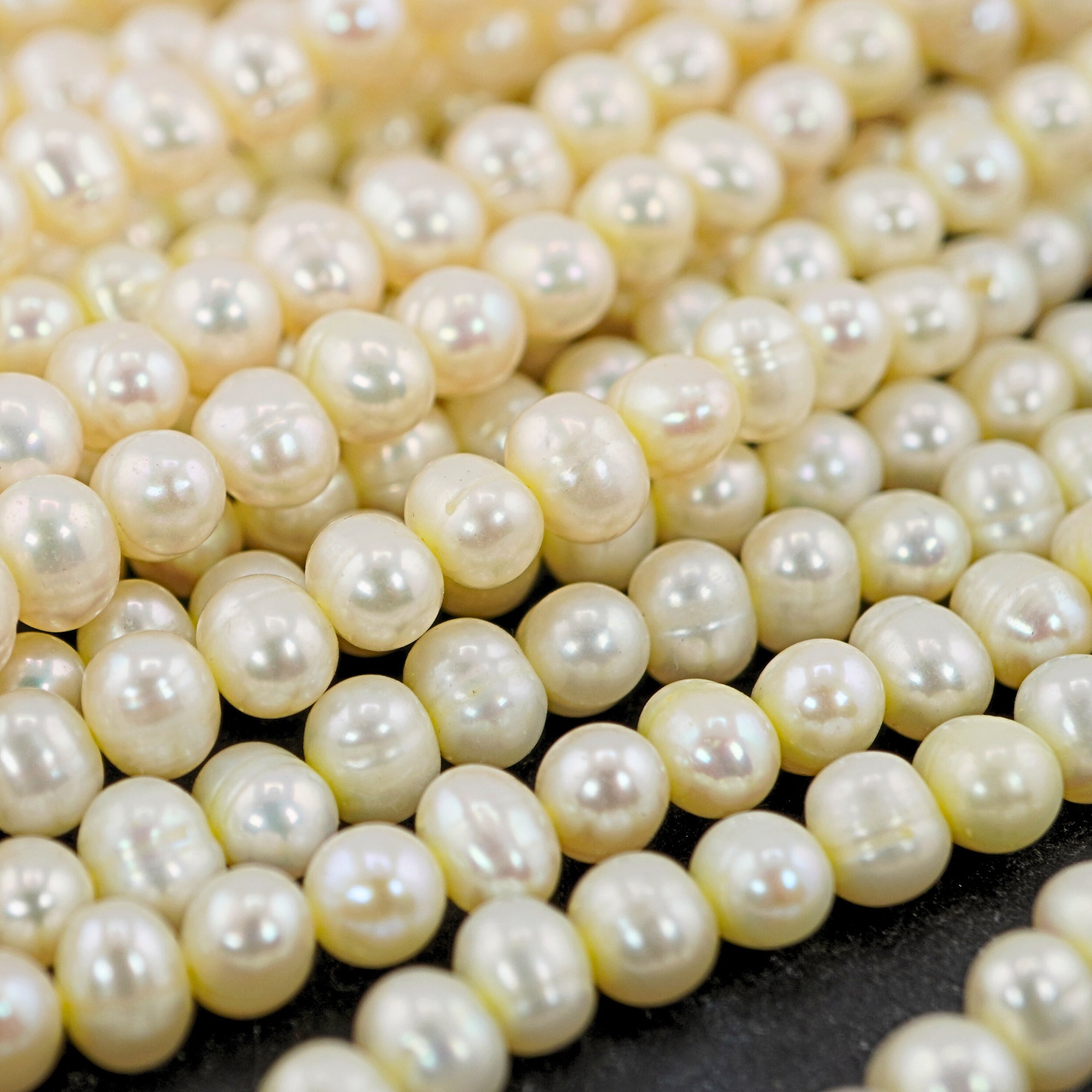 Champagne Potato Freshwater Pearls Beads