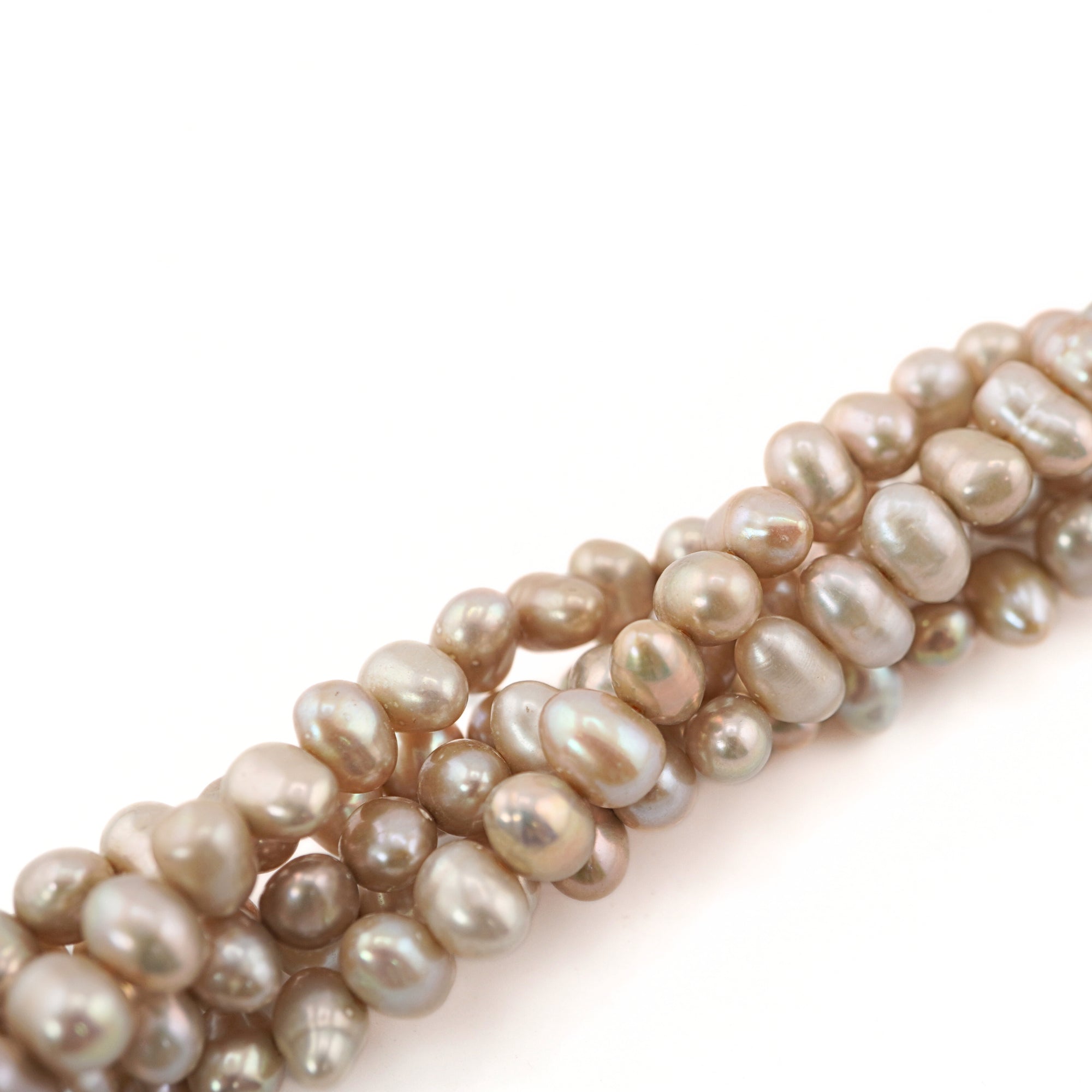 Champagne Gold Potato Freshwater Pearls Beads