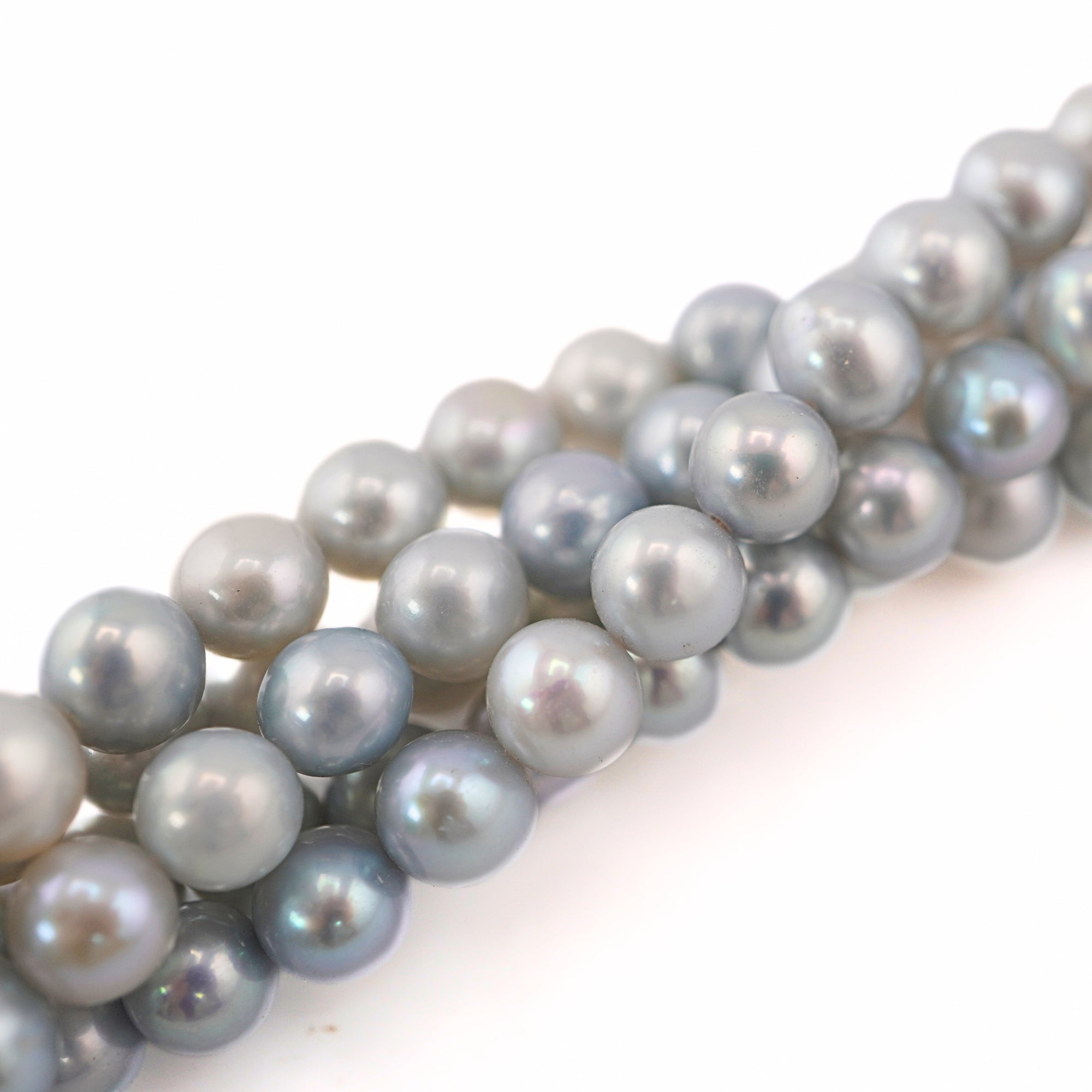 Sky Blue Near Round Freshwater Pearls Beads