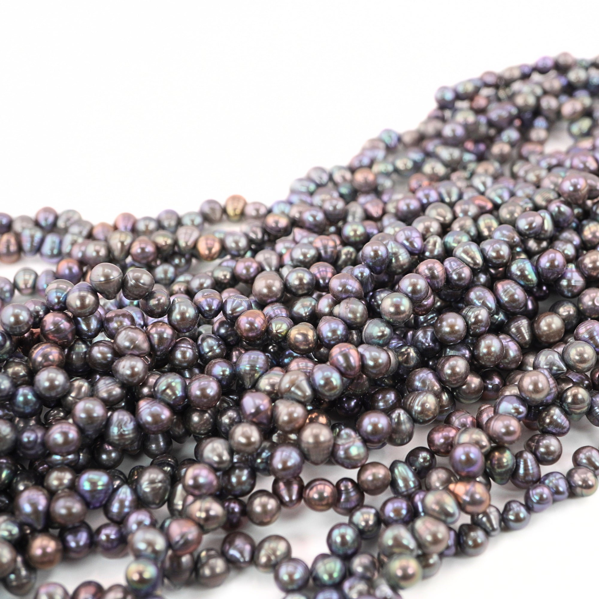 Peacock Oval Freshwater Pearls Beads