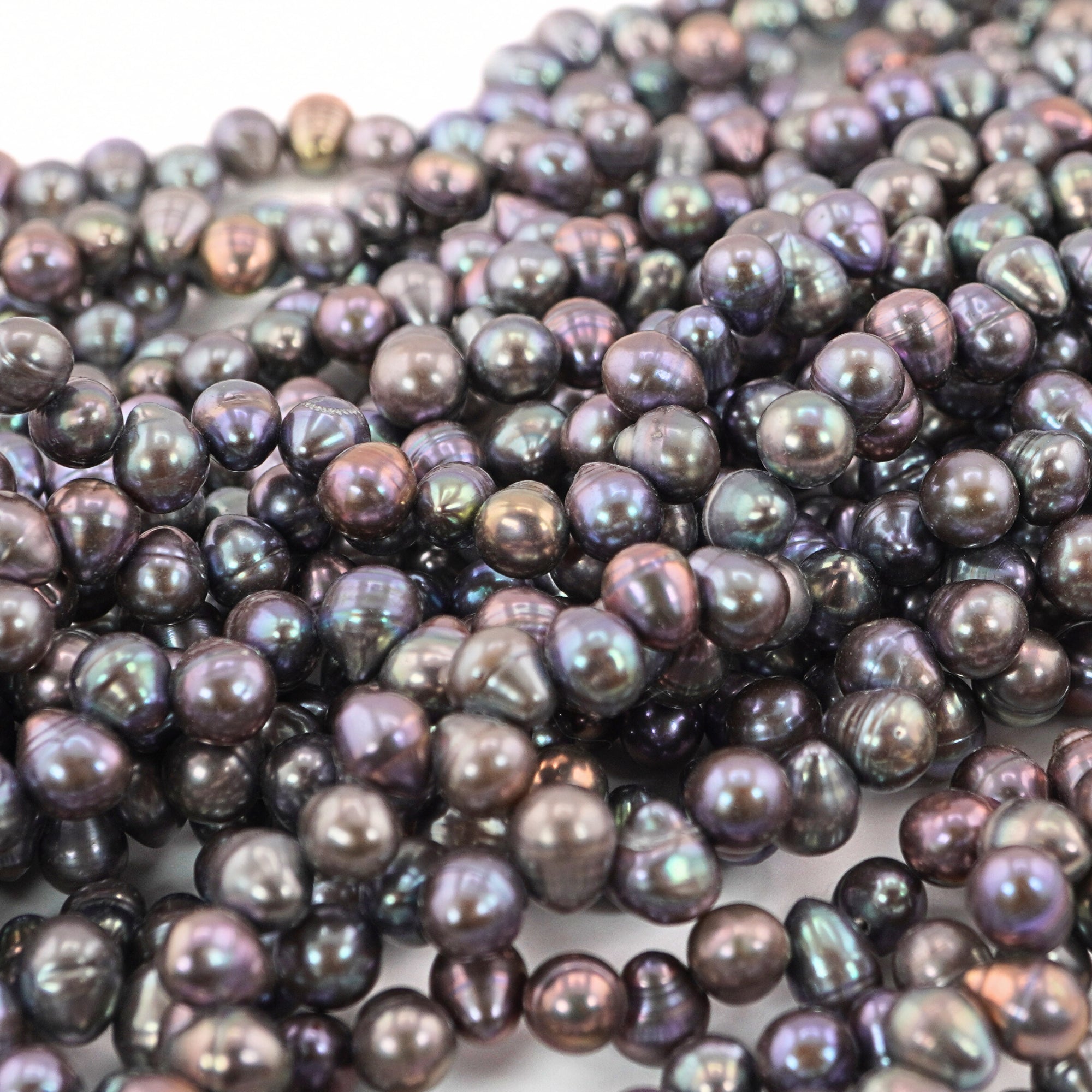 Peacock Oval Freshwater Pearls Beads