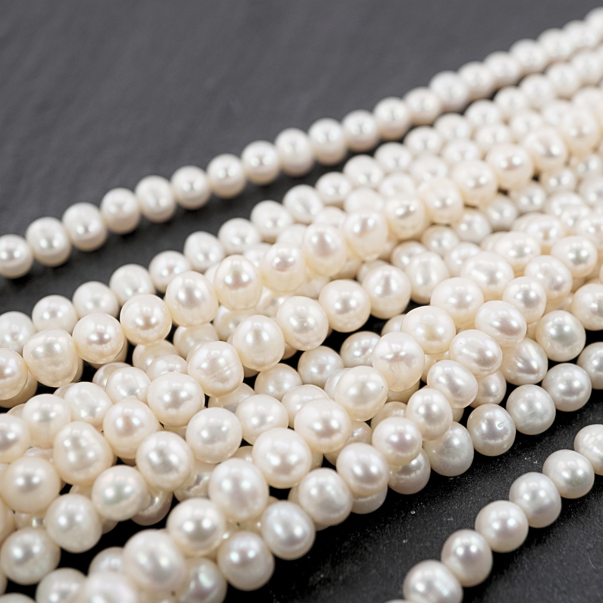 White Potato Freshwater Pearls Beads