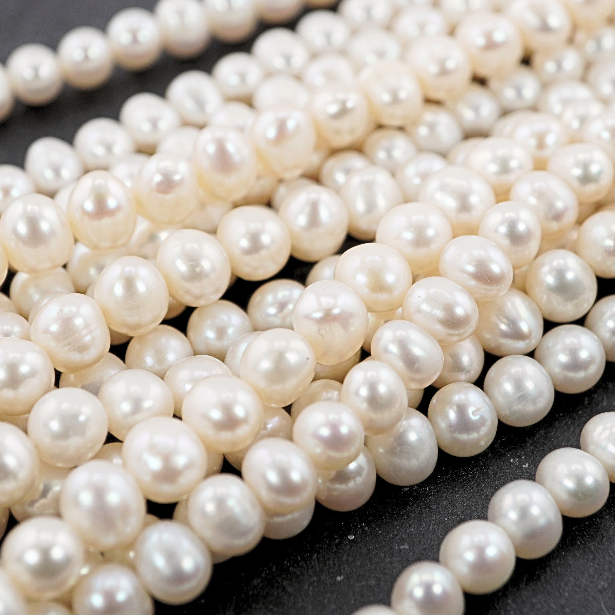 White Potato Freshwater Pearls Beads