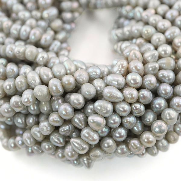 Sky Blue Oval Freshwater Pearls Beads