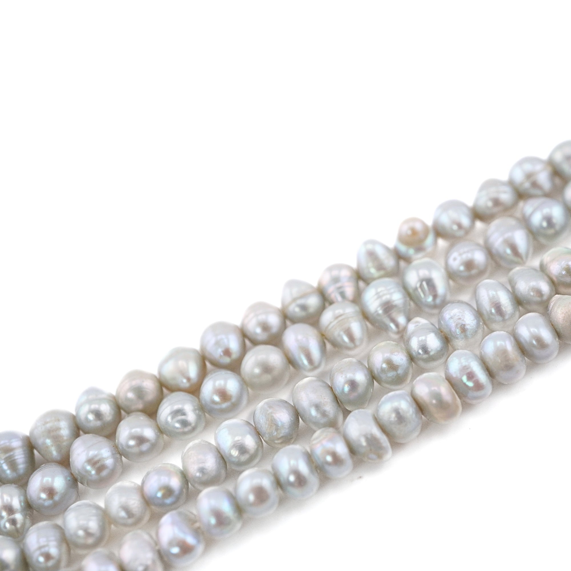 Sky Blue Oval Freshwater Pearls Beads