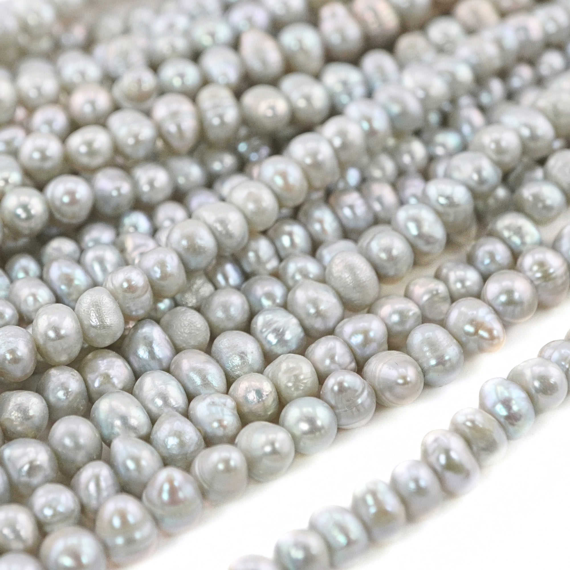 Sky Blue Oval Freshwater Pearls Beads