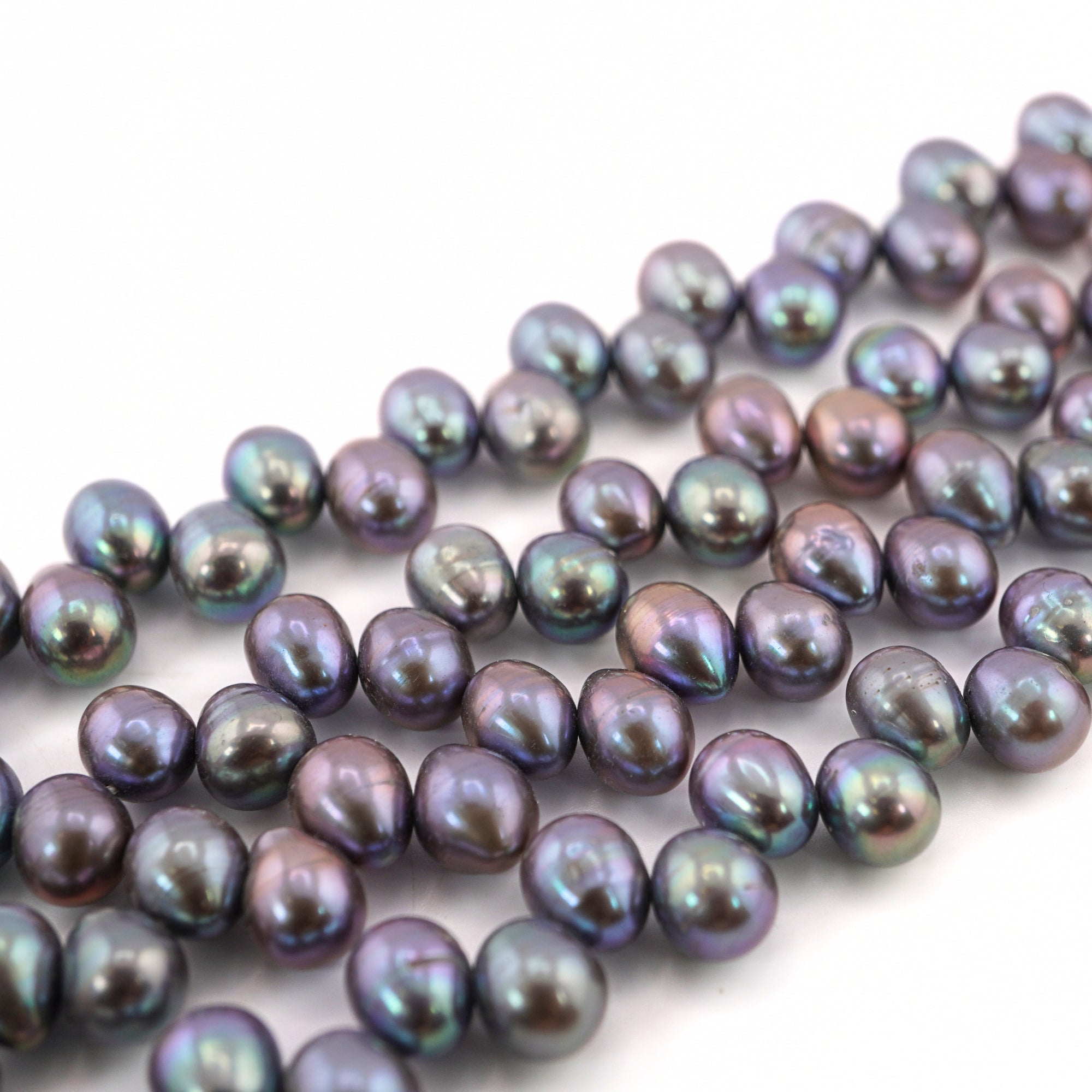 Peacock Oval Freshwater Pearls Beads