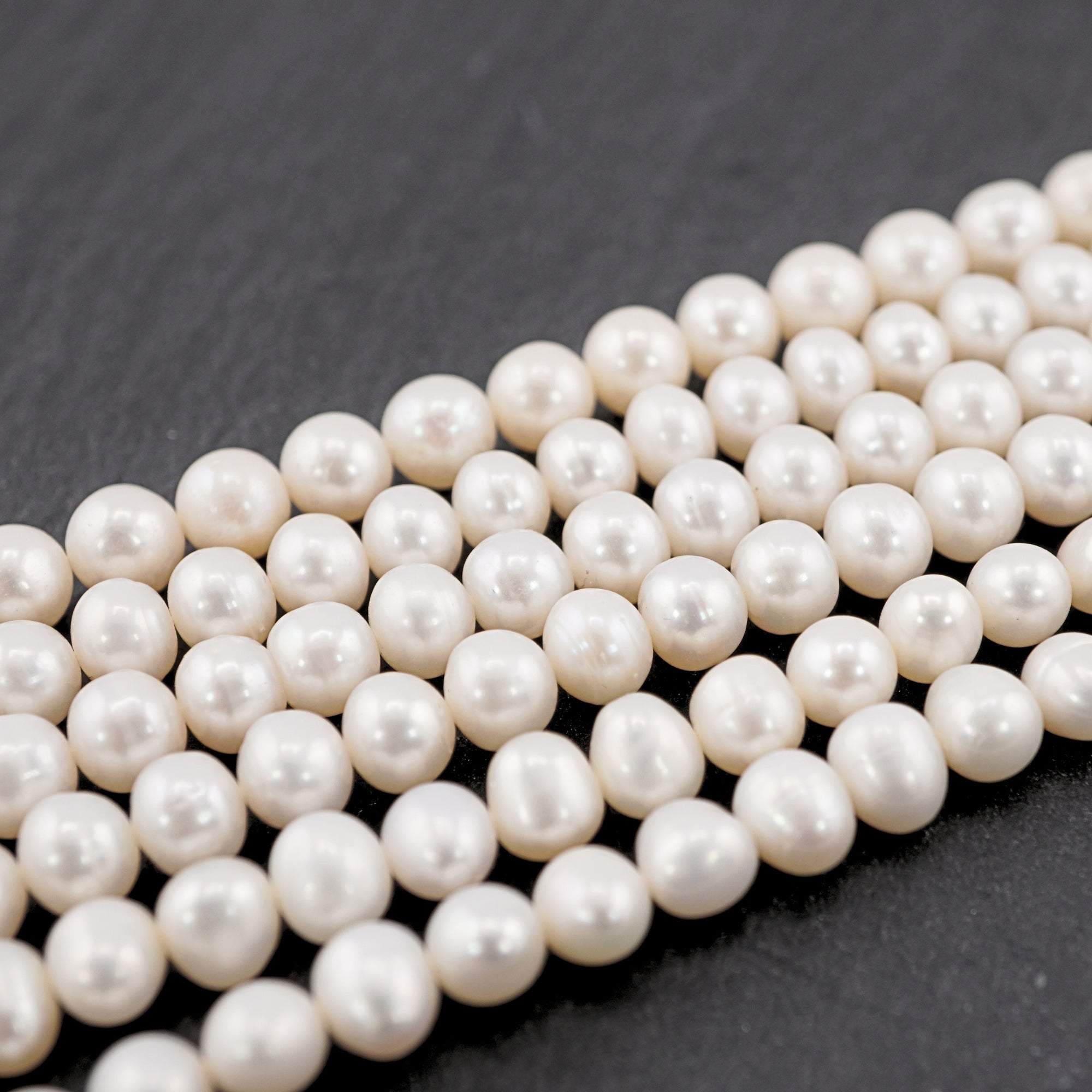 White Potato Freshwater Pearls Beads