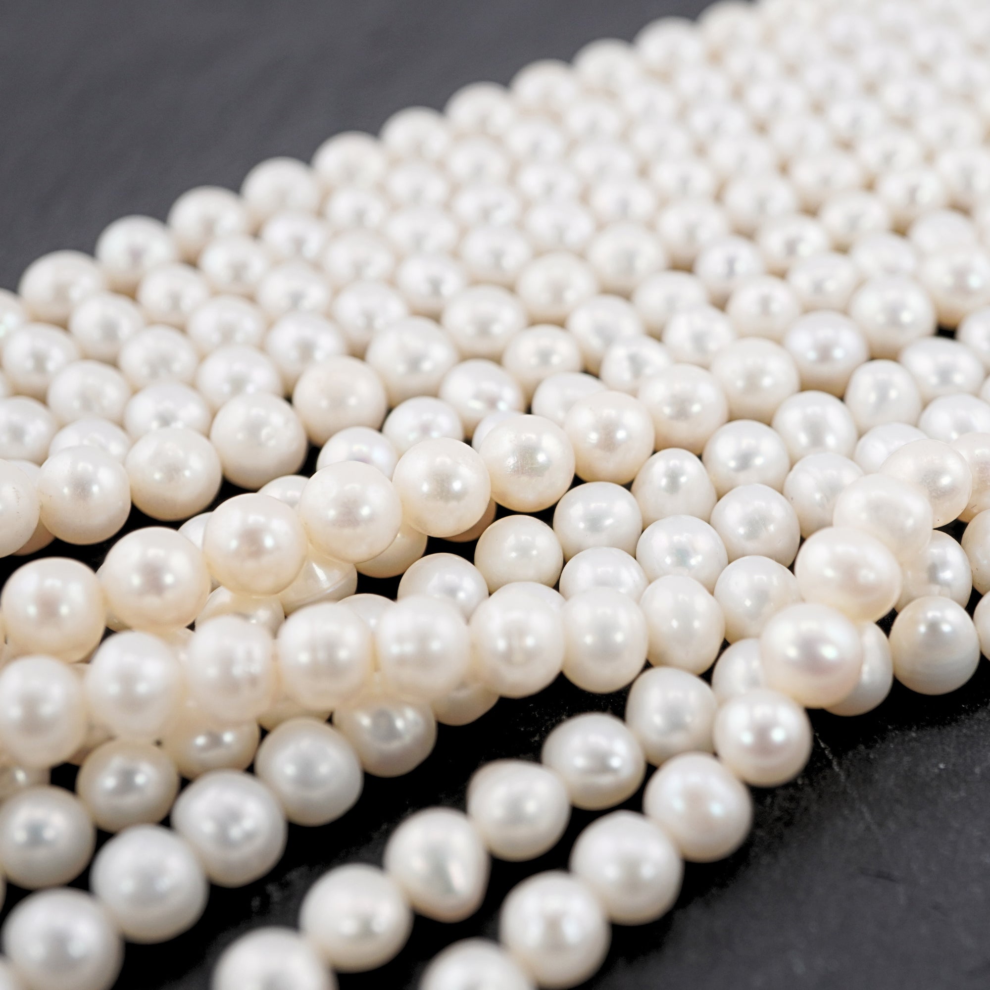 White Potato Freshwater Pearls Beads