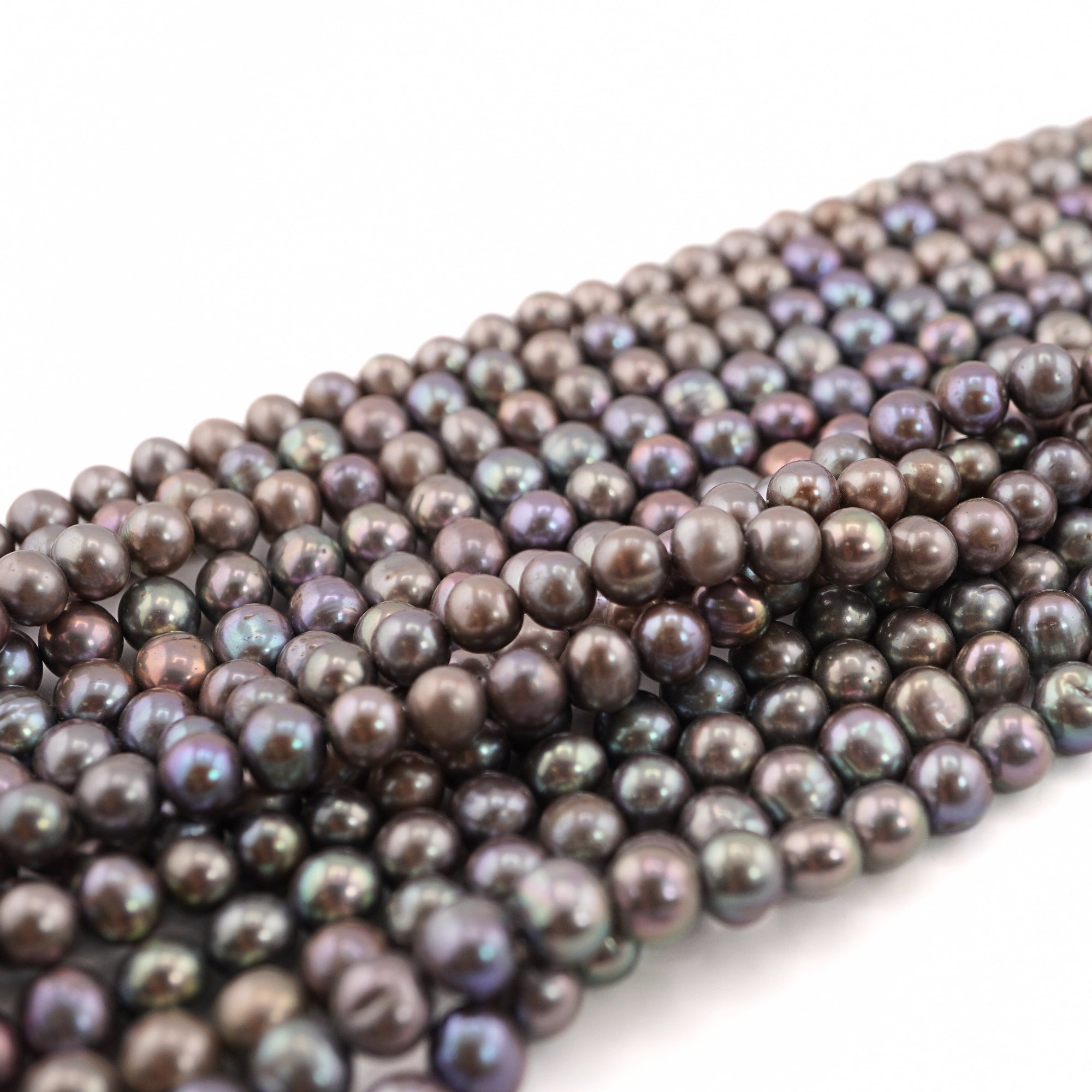 Peacock Round Freshwater Pearls Beads