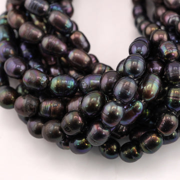 11 x 7 - 1 0 x 7 MM Peacock Oval Freshwater Pearls Beads