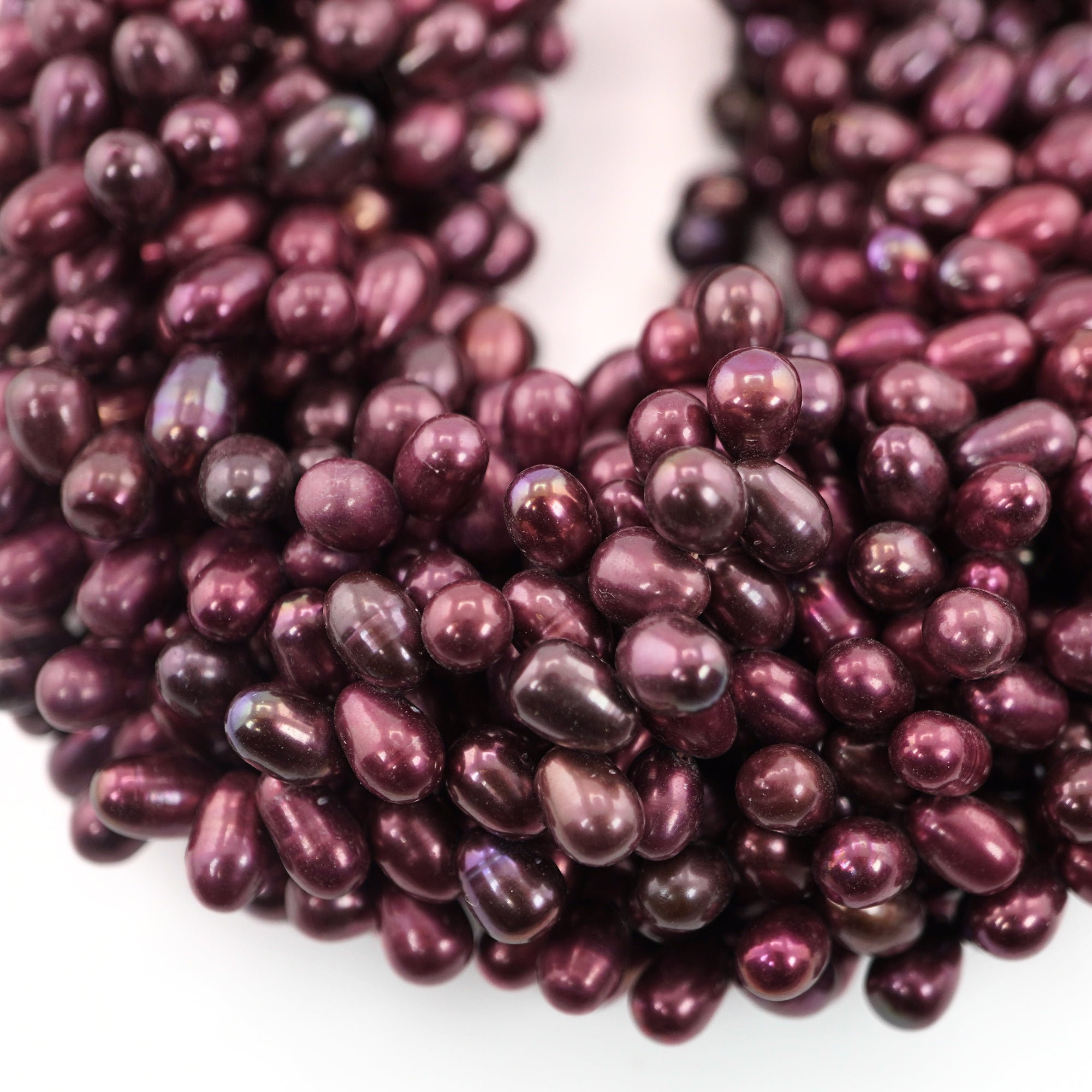 Cherry Oval Freshwater Pearls Beads