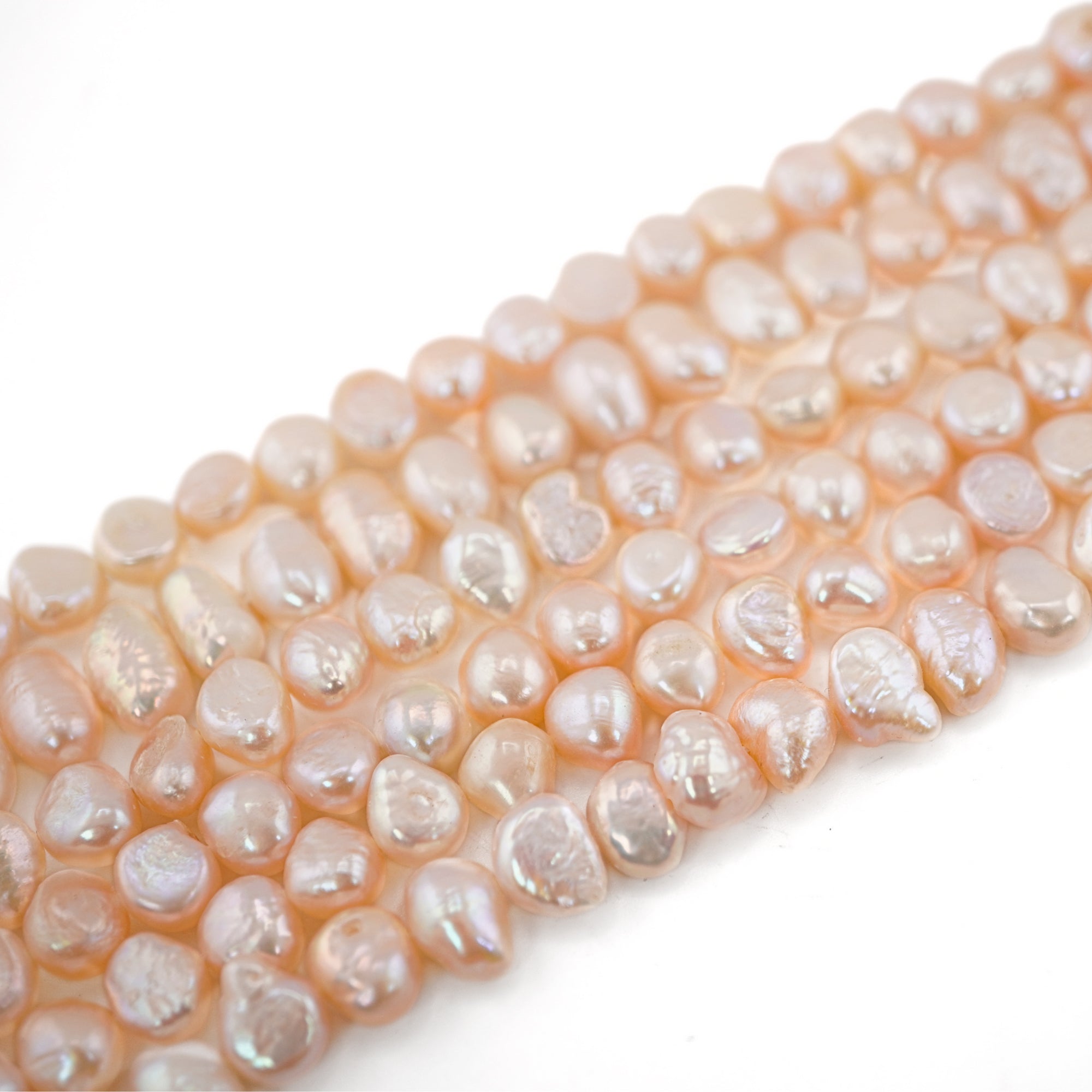 Peach Baroque Freshwater Pearls Beads