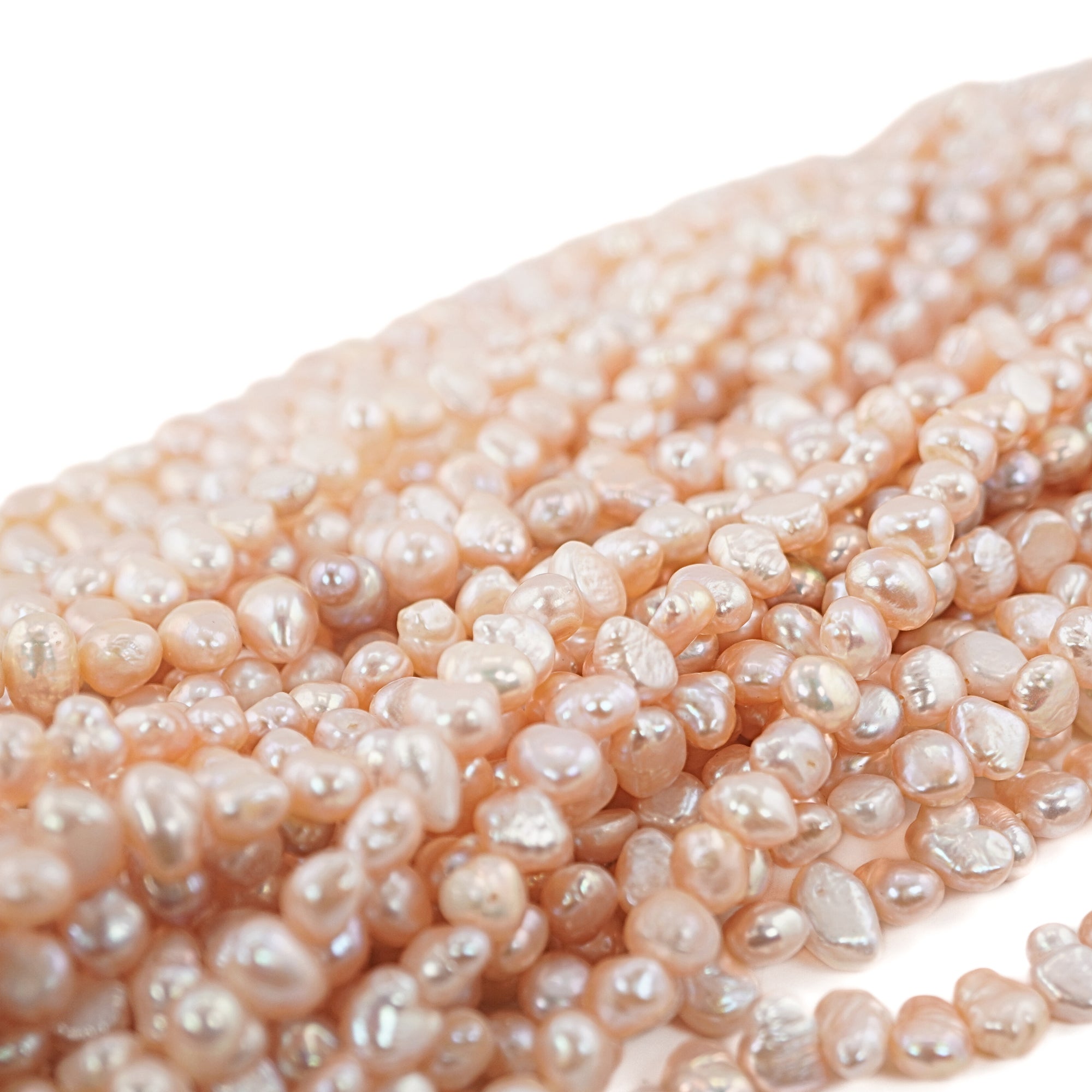 Peach Baroque Freshwater Pearls Beads