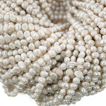 8 x 5 - 7 x 4 MM Gray Baroque Freshwater Pearls Beads