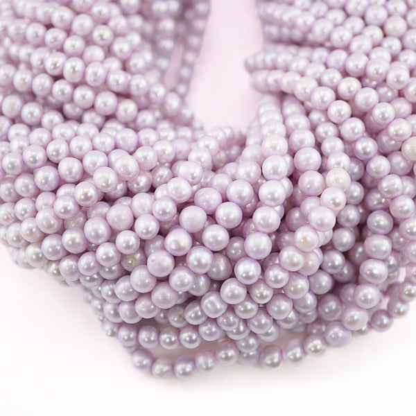 Plum Round Freshwater Pearls Beads