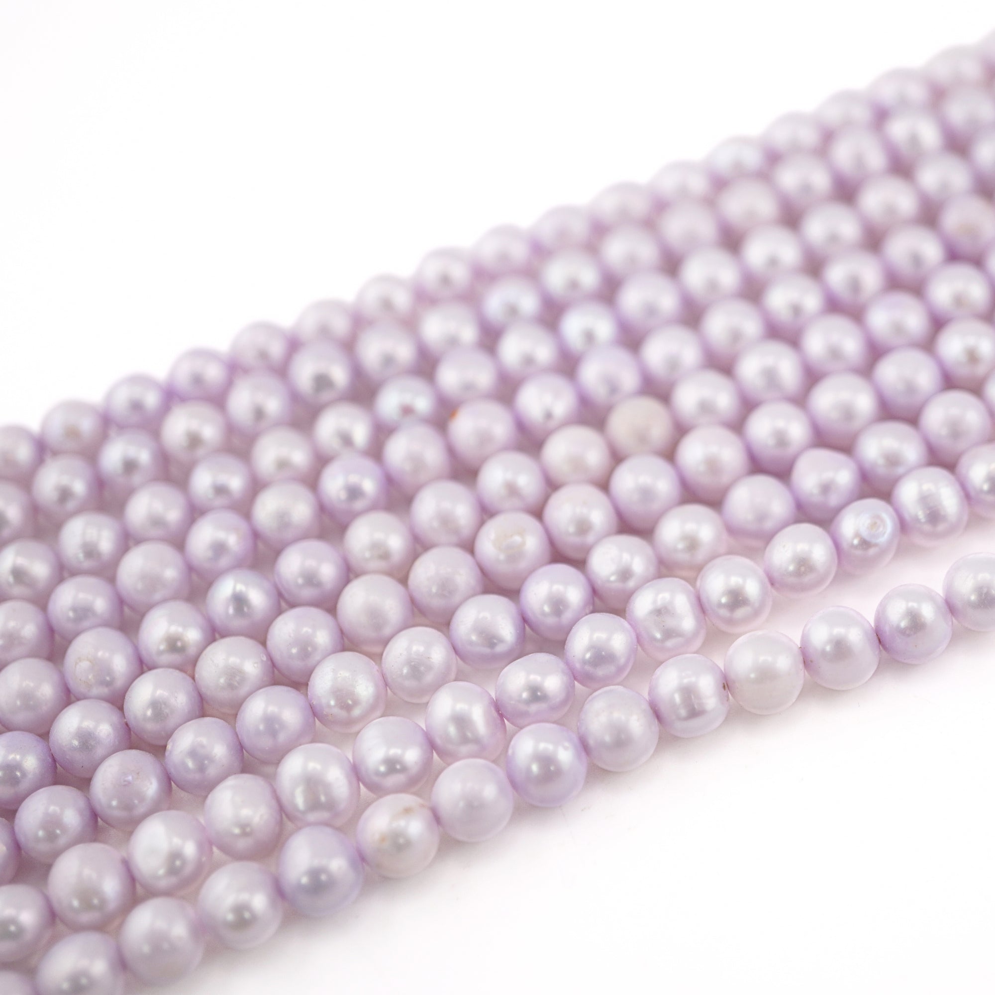 Plum Round Freshwater Pearls Beads