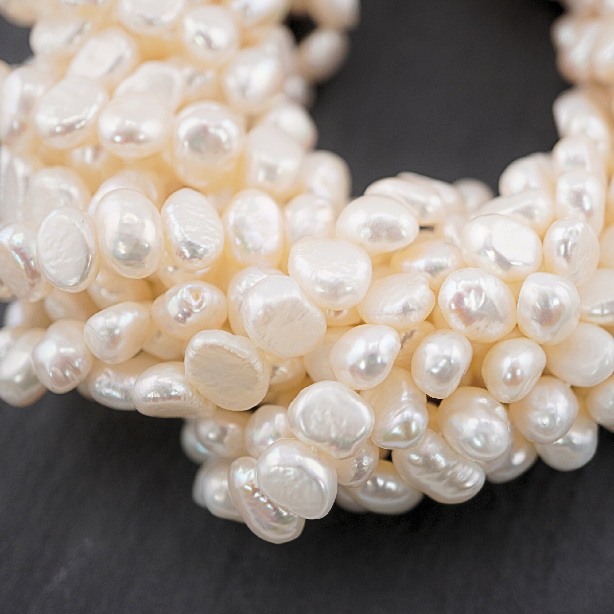 White Baroque Freshwater Pearls Beads