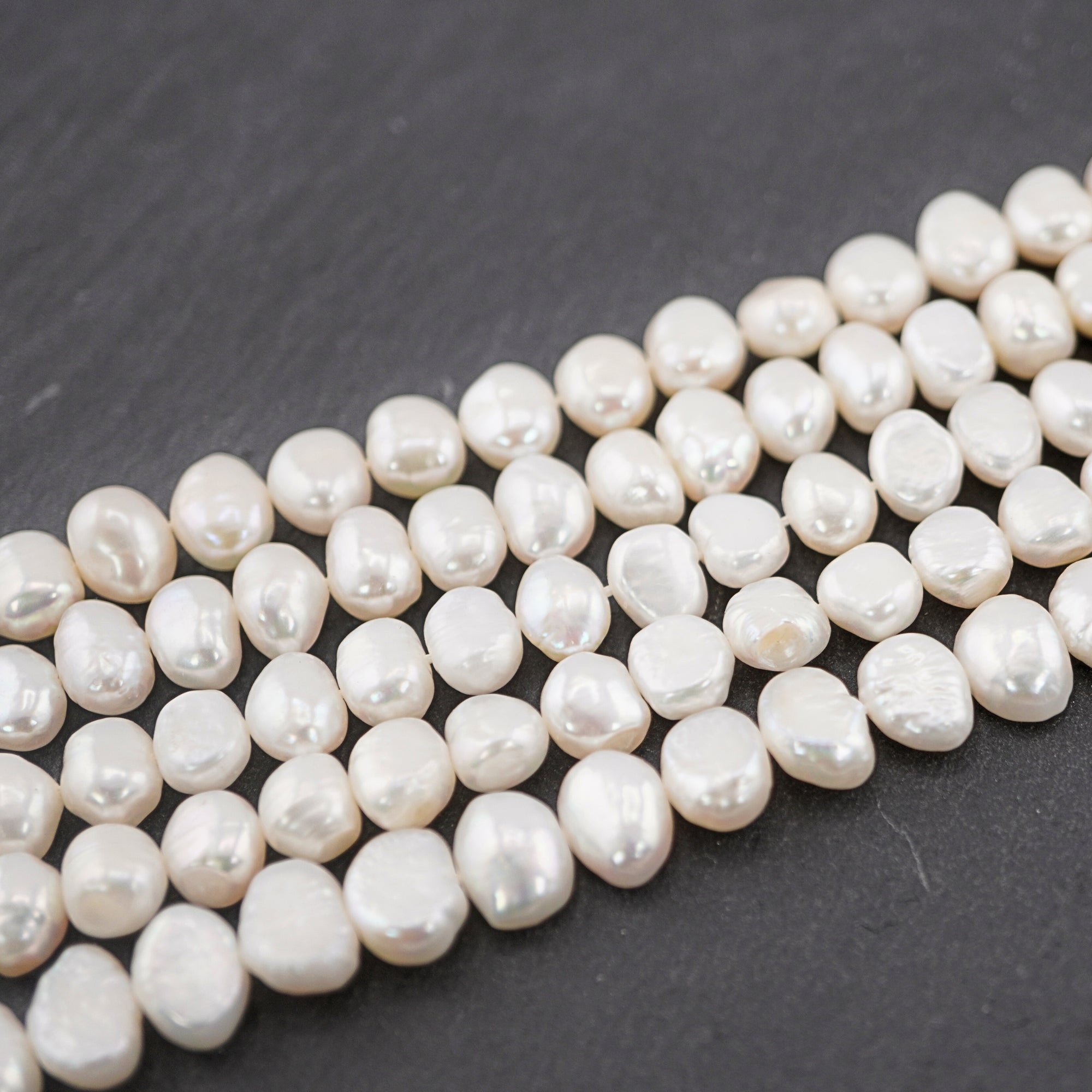 White Baroque Freshwater Pearls Beads