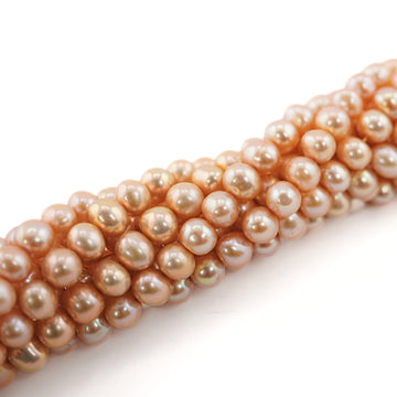 6 - 5 MM Golden Potato Freshwater Pearls Beads