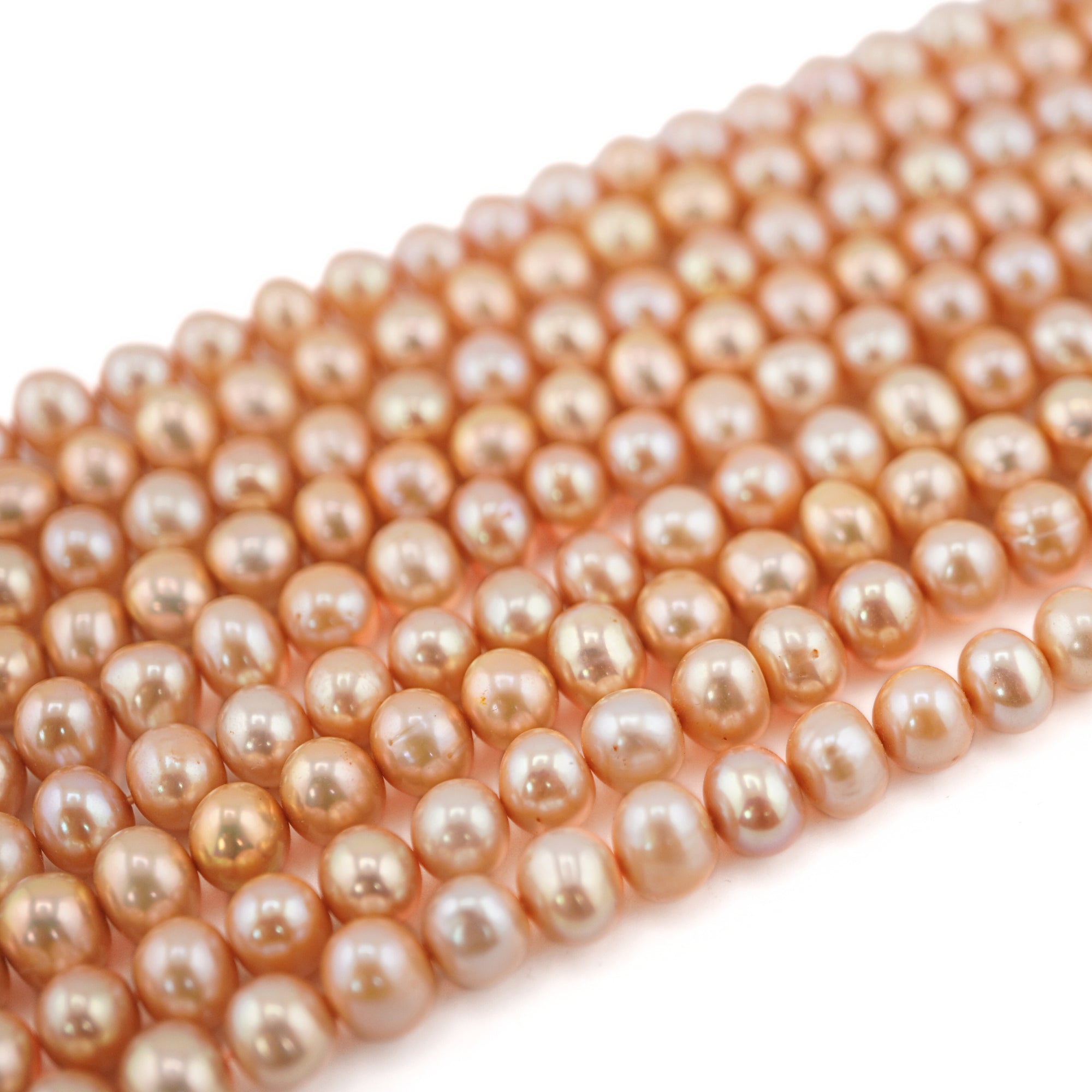 Golden Potato Freshwater Pearls Beads