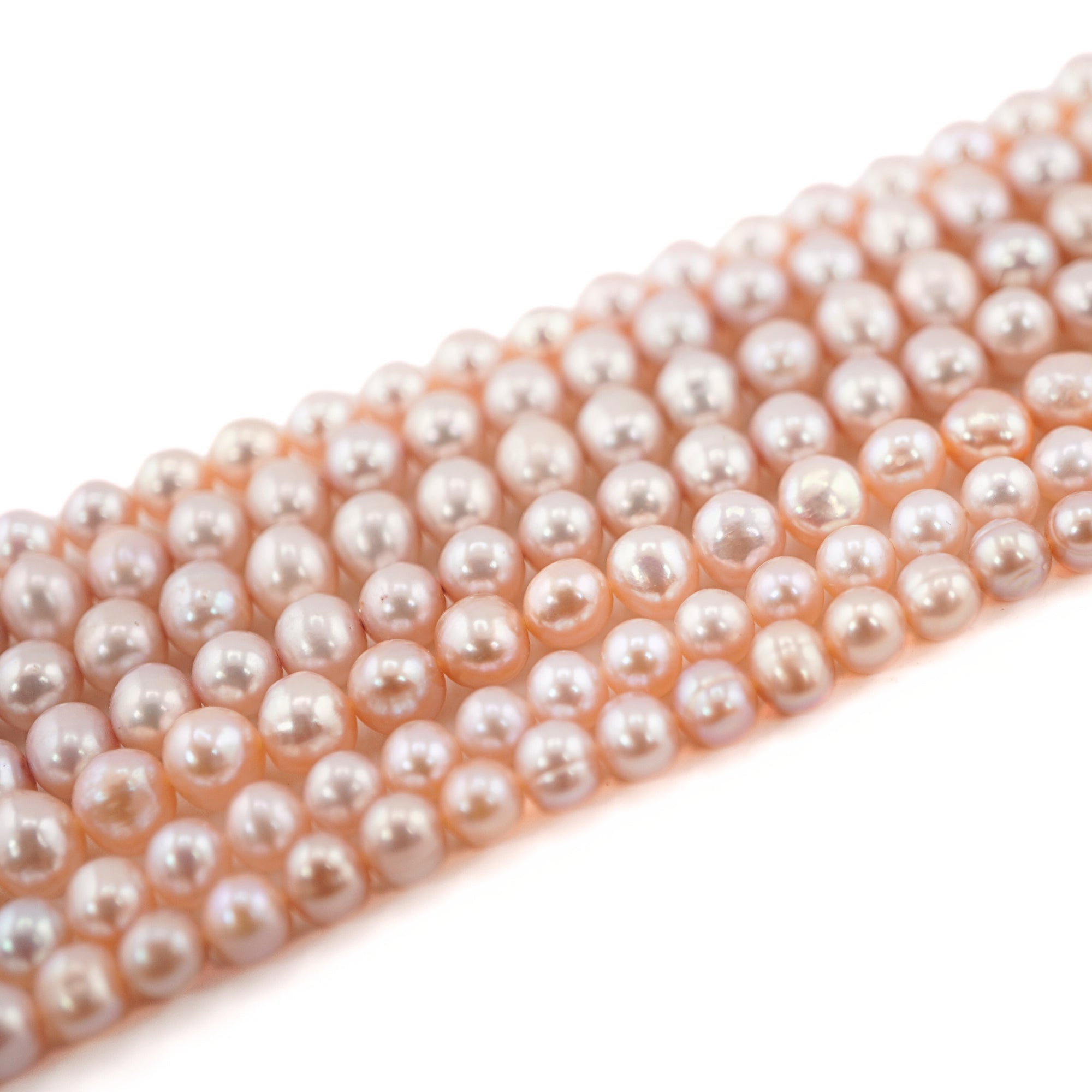 Peach Potato Freshwater Pearls Beads