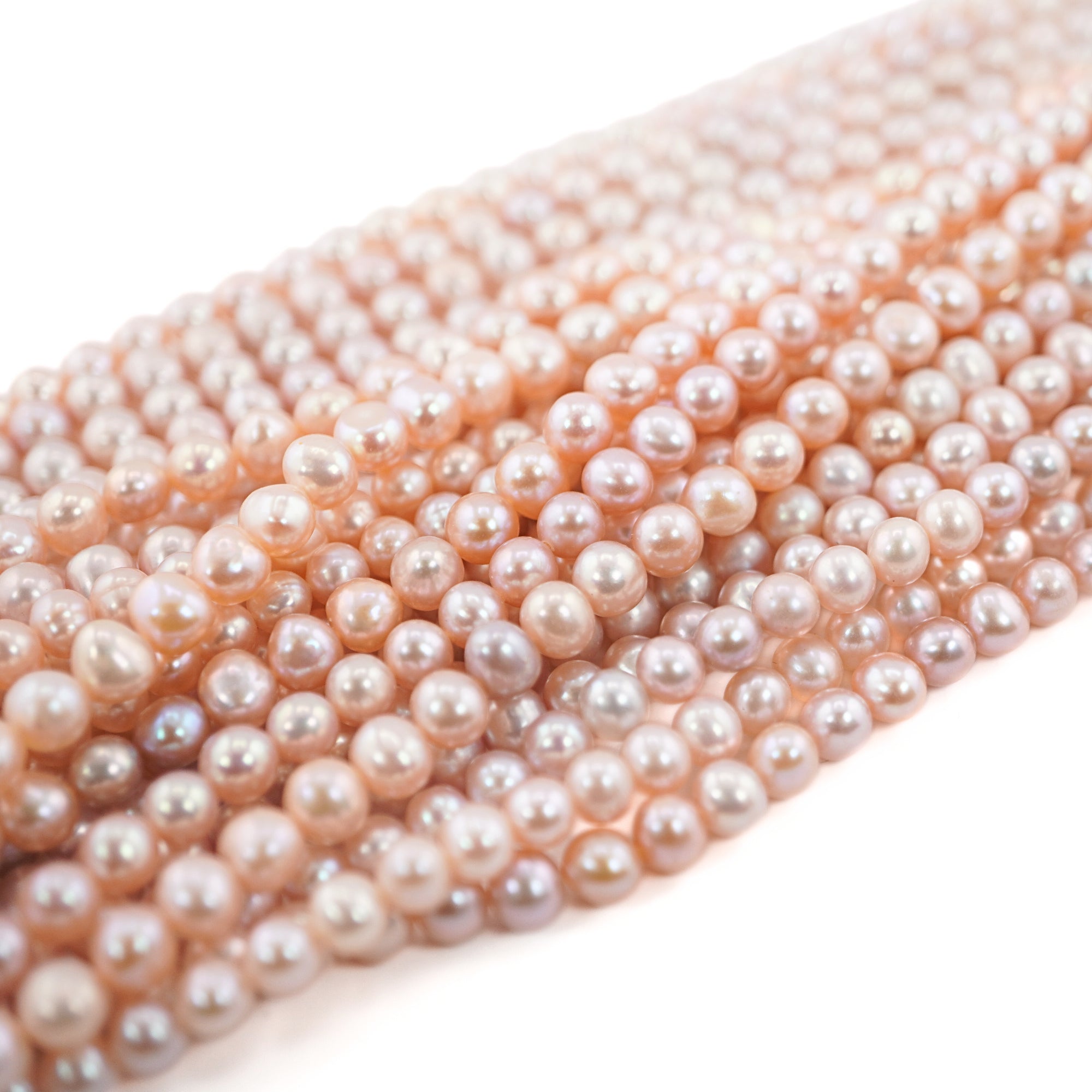 Peach Potato Freshwater Pearls Beads